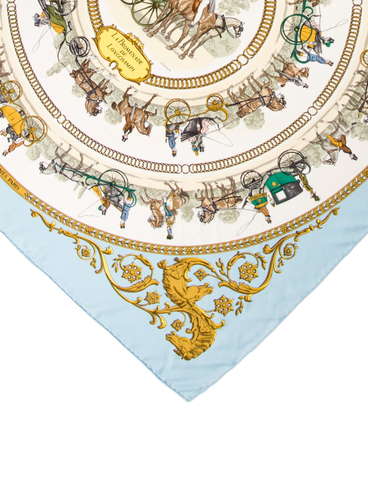 Hermès La Promenade De Longchamps Silk Scarf