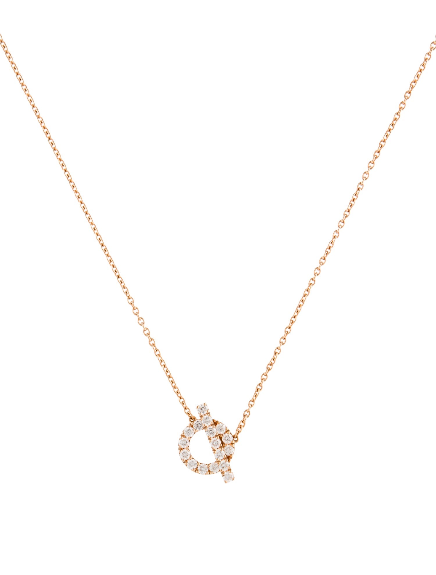 Hermès 18K Diamond Finesse Pendant Necklace