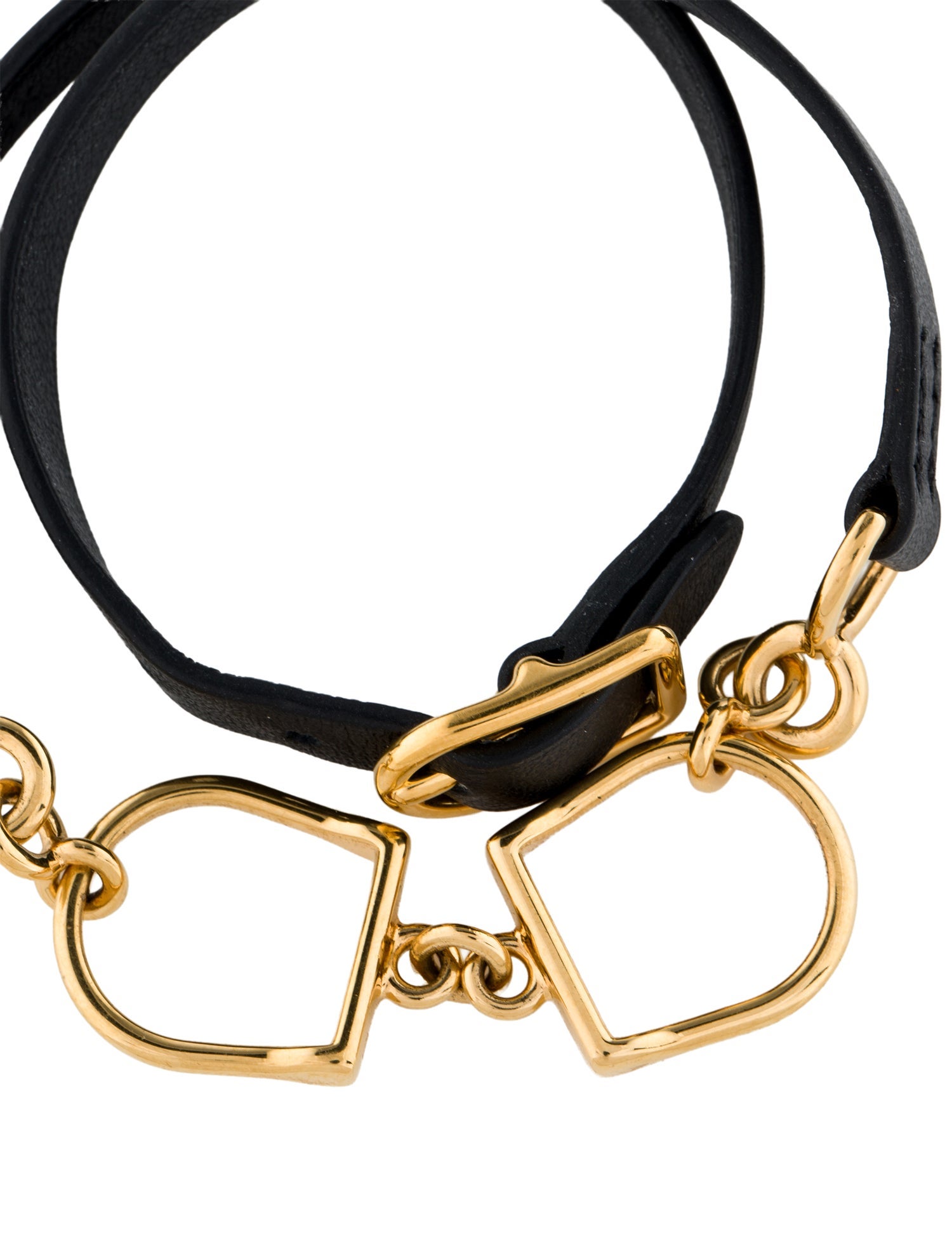 Hermès Leather Etrier Double Tour Bracelet