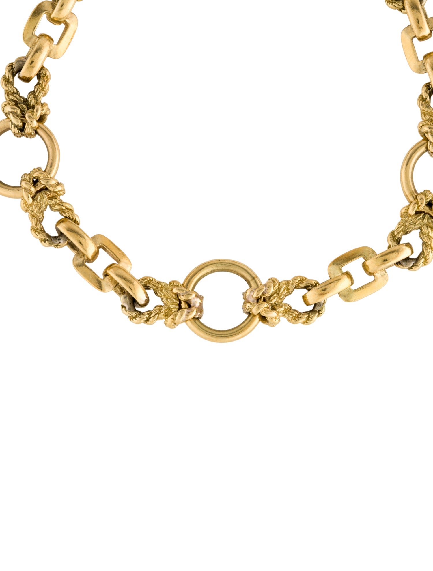 Hermès 18K Vintage Rope Link Bracelet