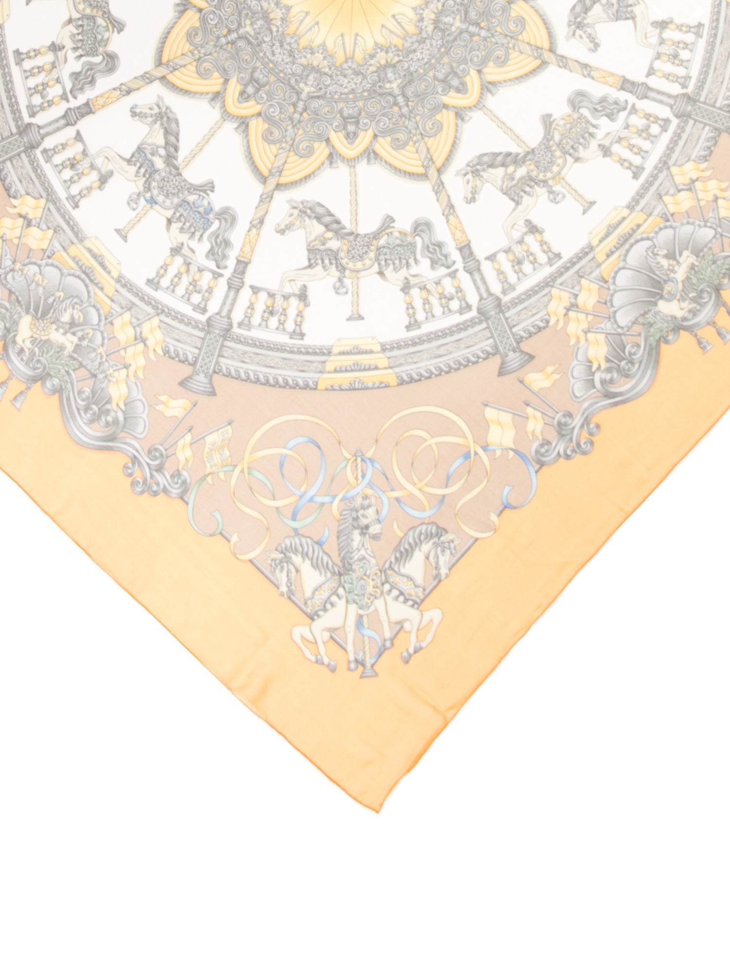 Hermès Luna Park Mousseline Silk Scarf