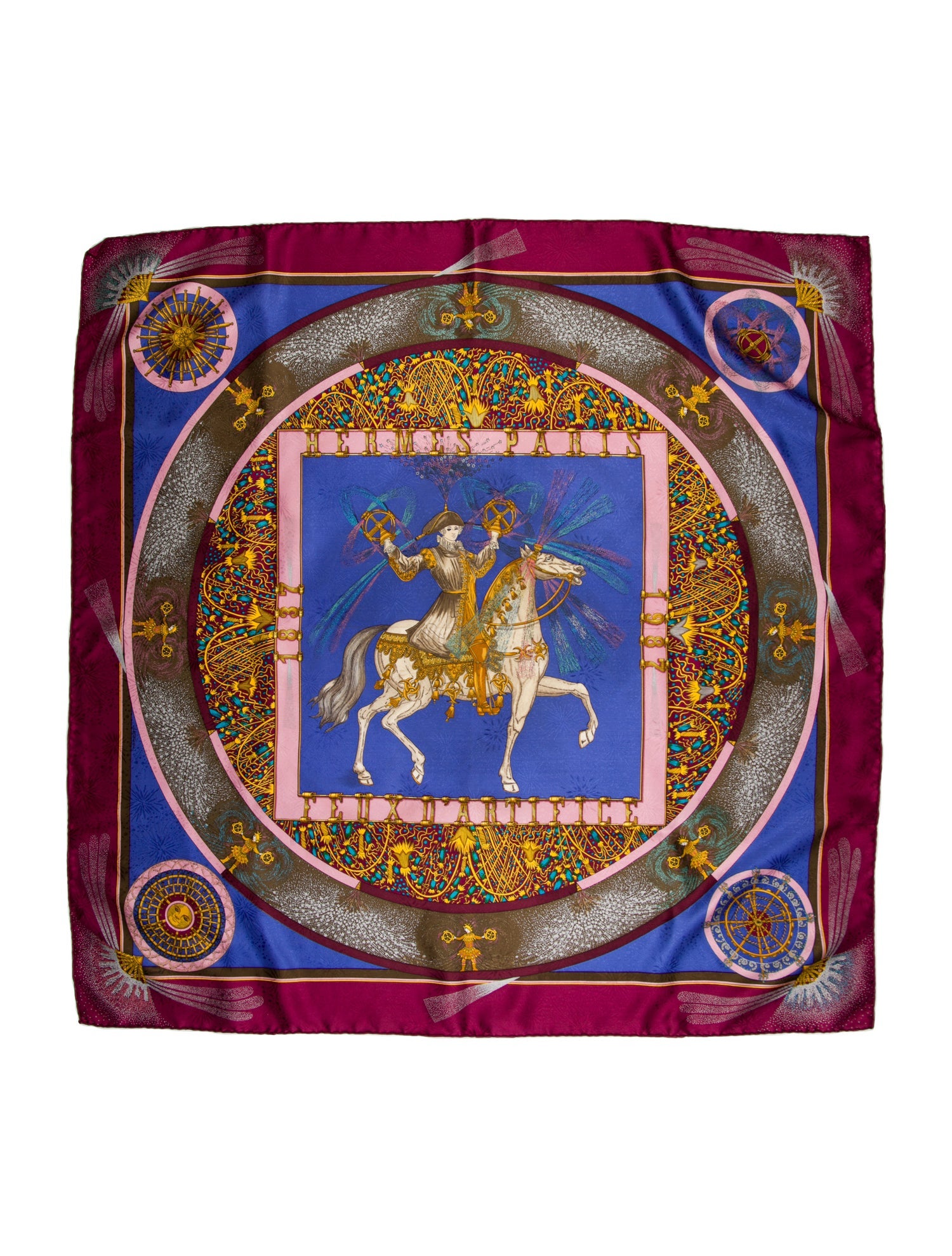 Hermès Feux d’Artifice Jacquard Silk Scarf