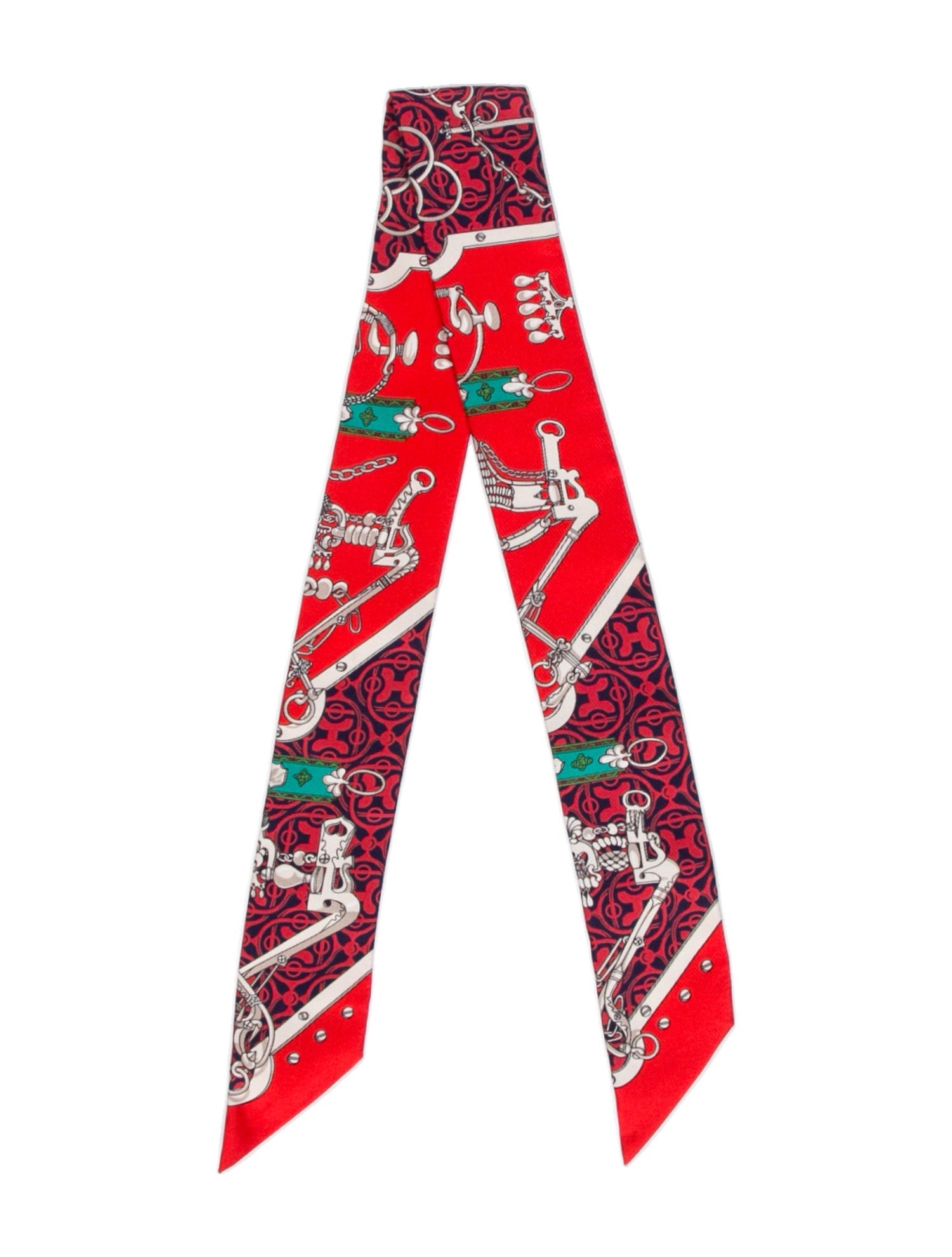 Hermès Mors et Gourmettes Silk Twilly Scarf w/ Tags