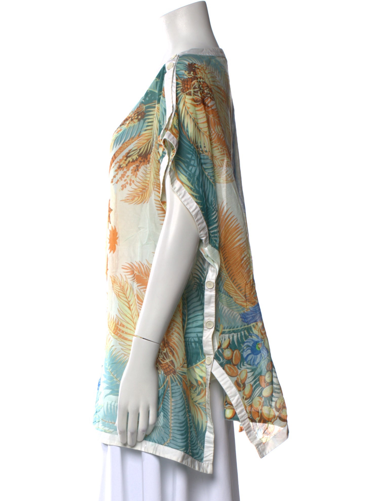 Hermès Printed Cowl Neck Tunic