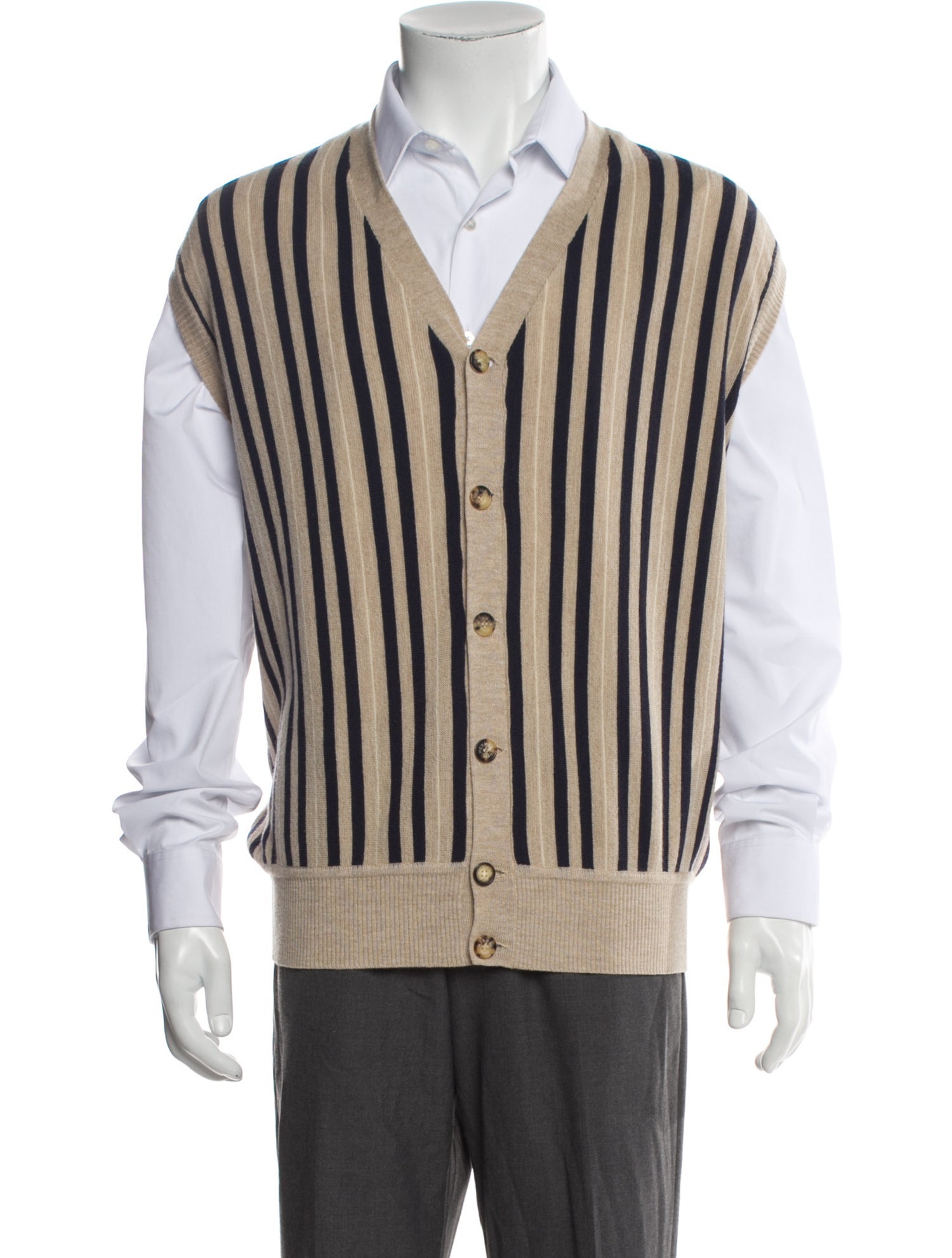 Hermès Wool Striped Cardigan