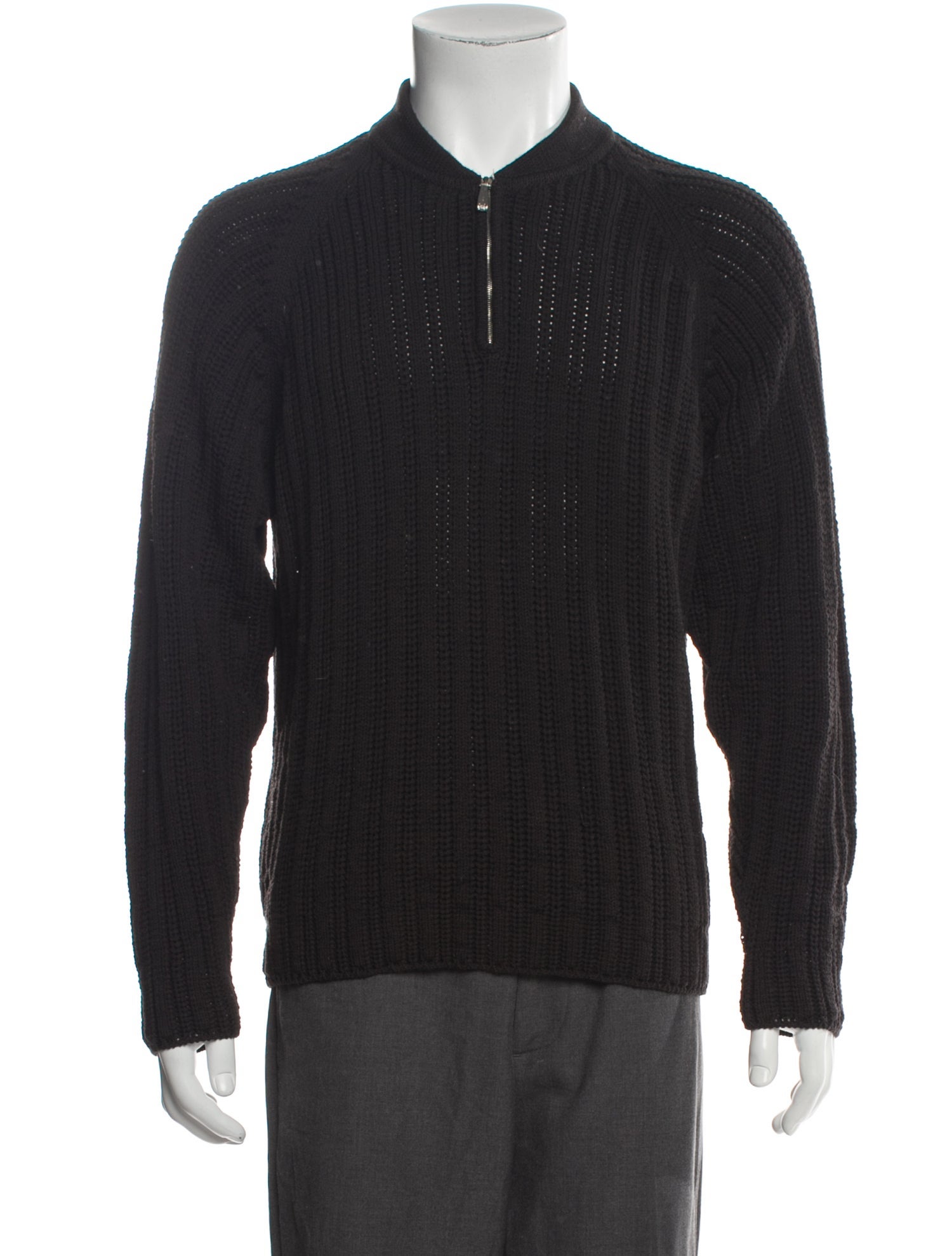 Hermès Wool Mock Neck Polo Sweater