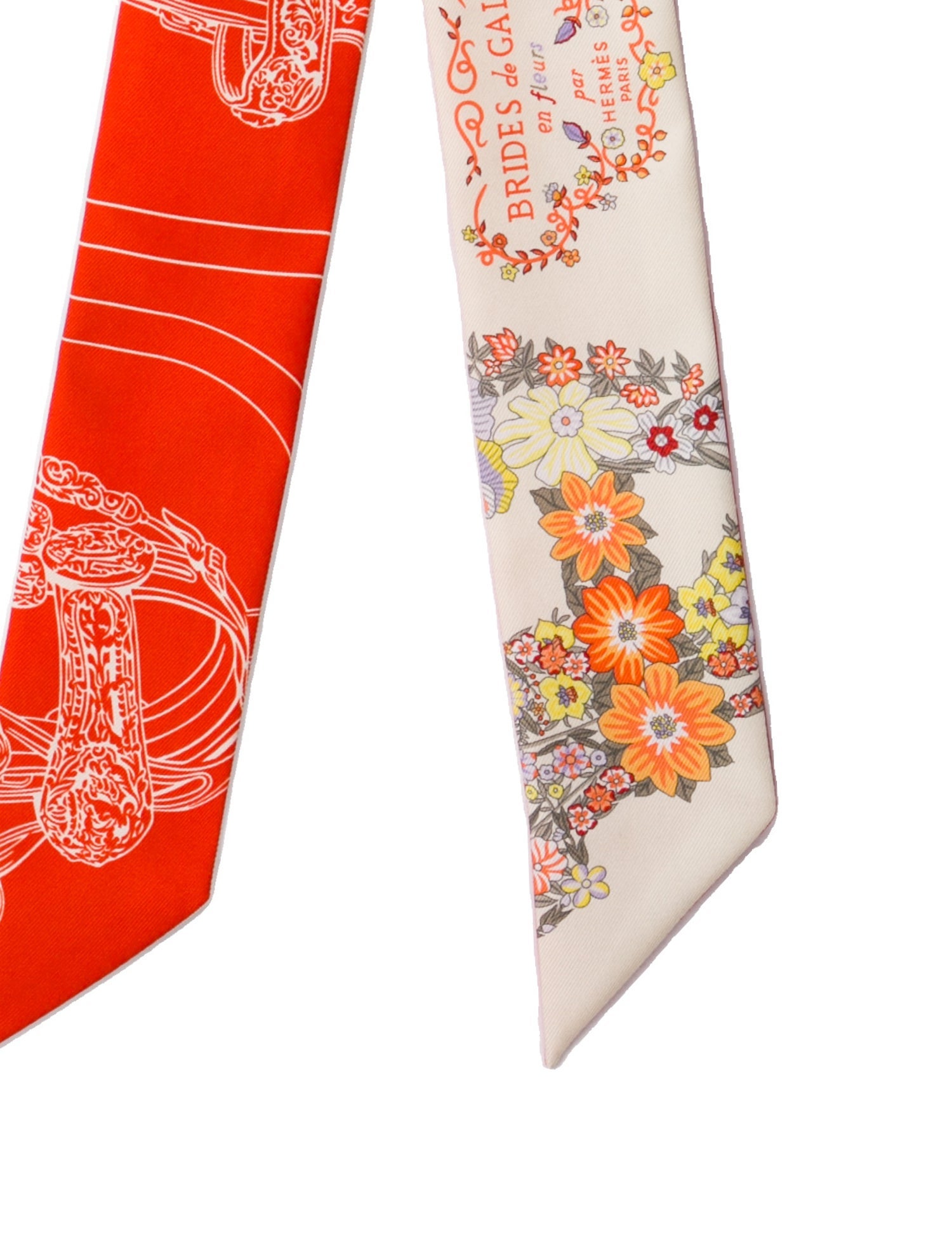 Hermès Brides de Gala en Fleurs Silk Twilly Scarf w/ Tags