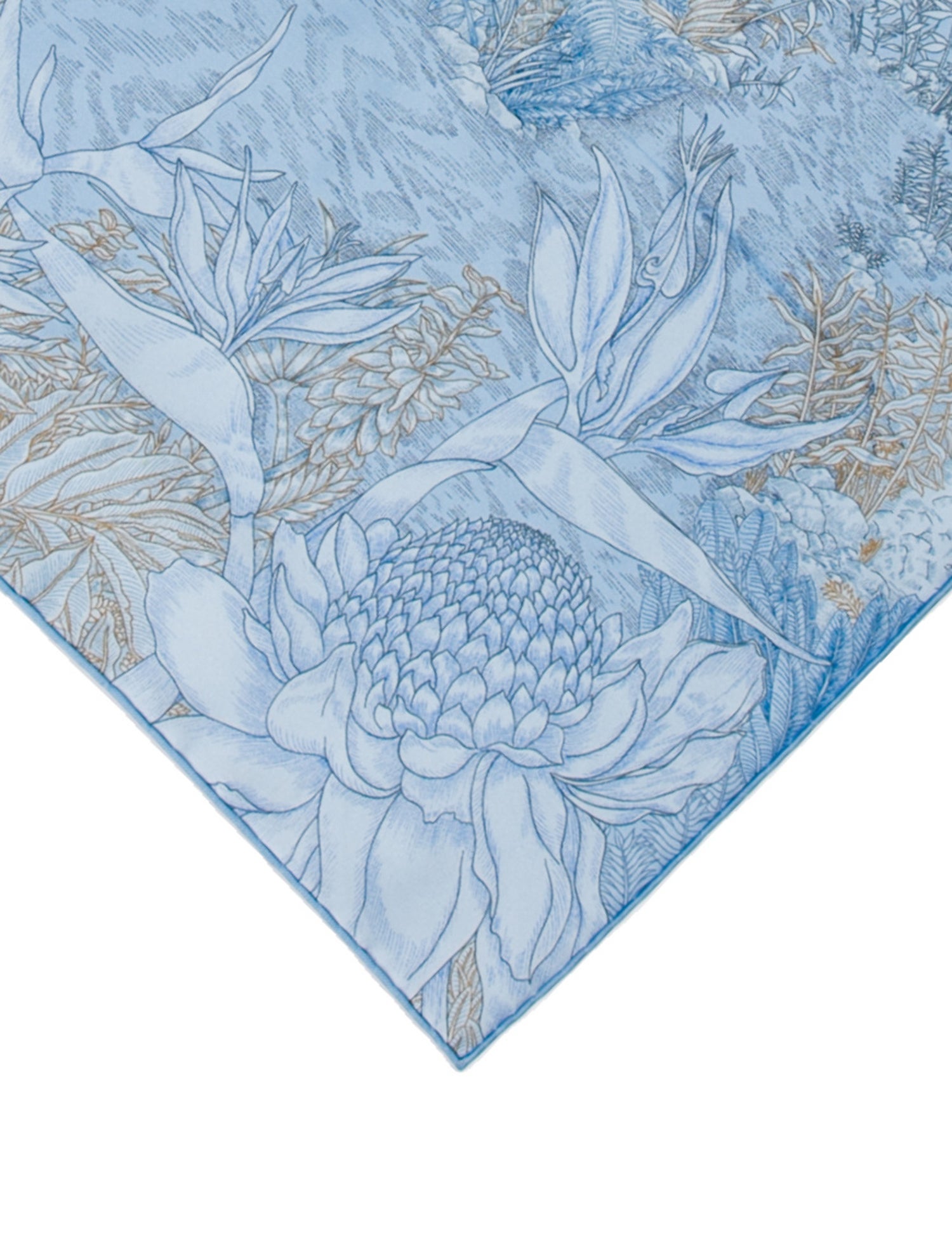 Hermès Faubourg Tropical Detail Silk Scarf w/ Tags