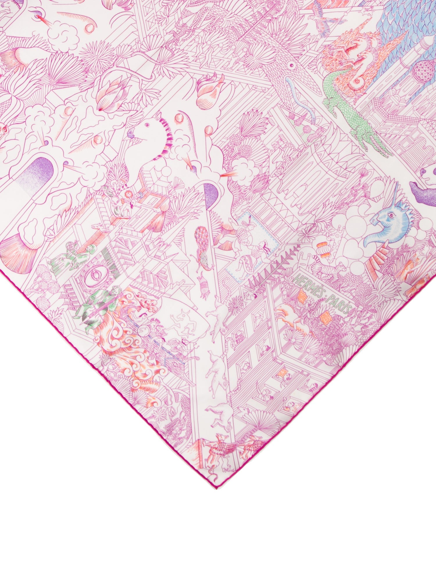 Hermès Animapolis Silk Scarf