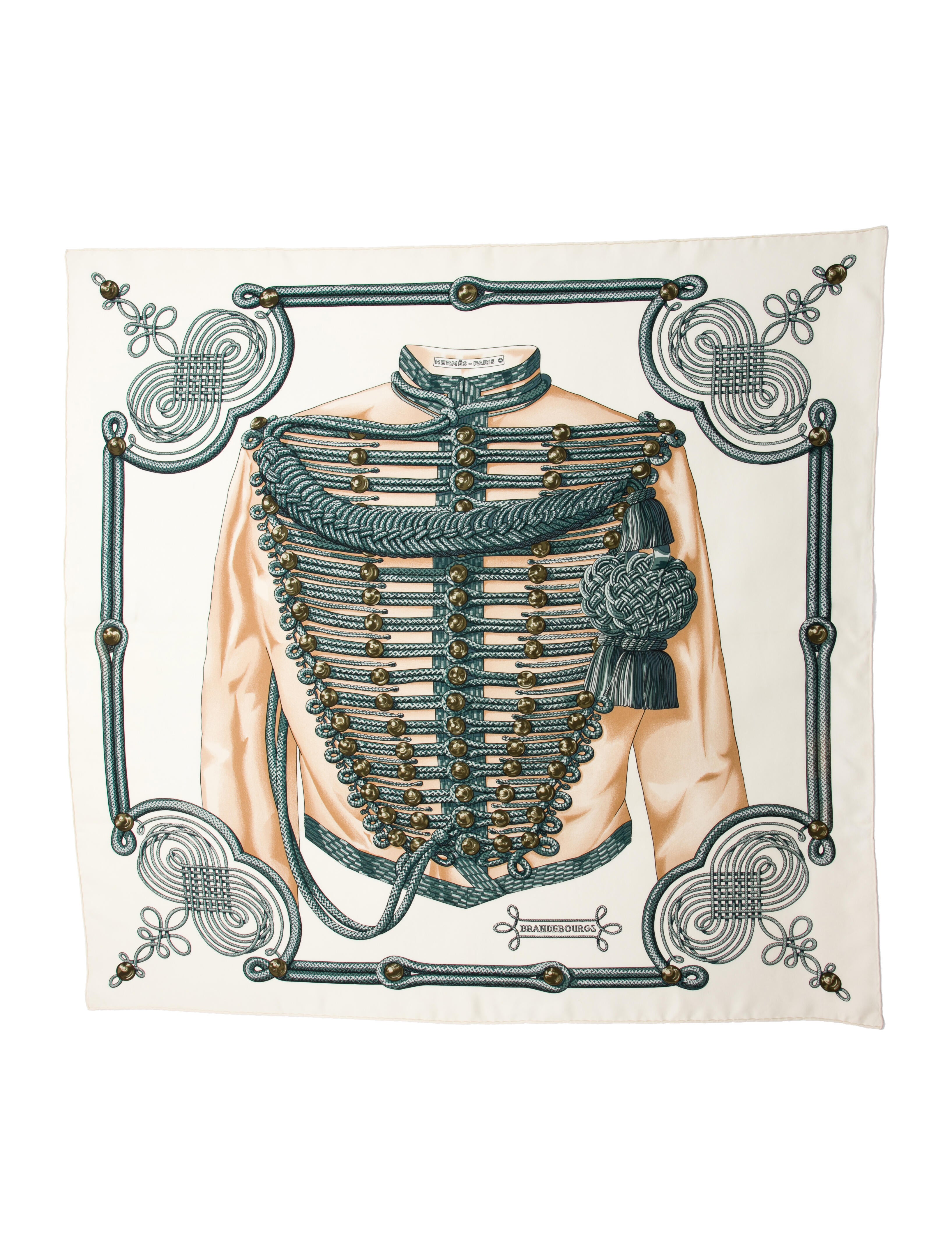 Hermès Brandebourgs Silk Scarf