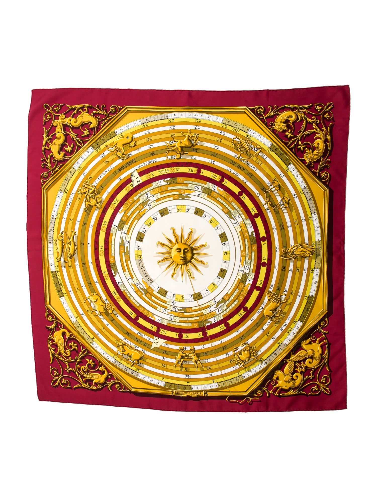 Hermès Dies Et Hore Silk Scarf