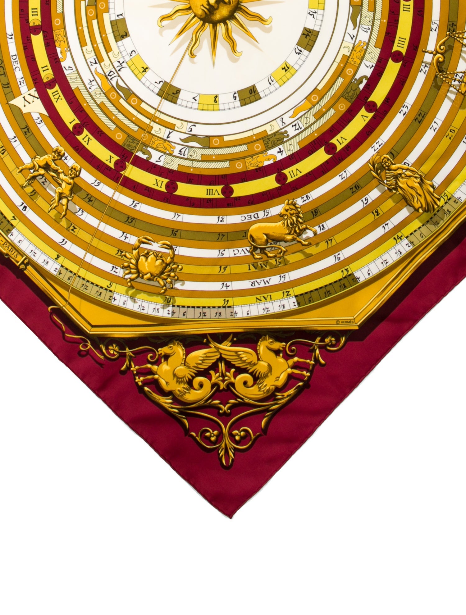 Hermès Dies Et Hore Silk Scarf