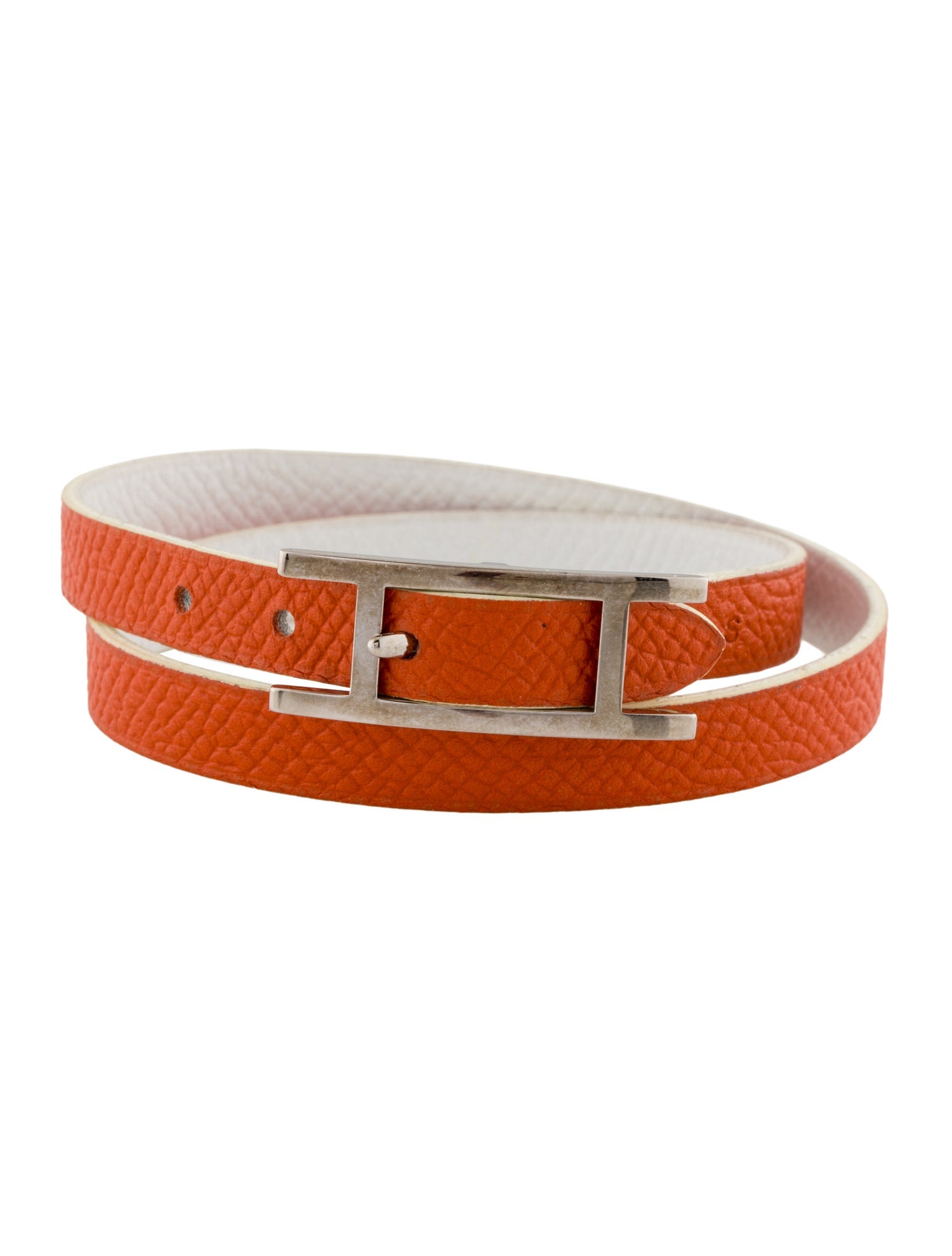 Hermès Leather Behapi Double Tour Bracelet