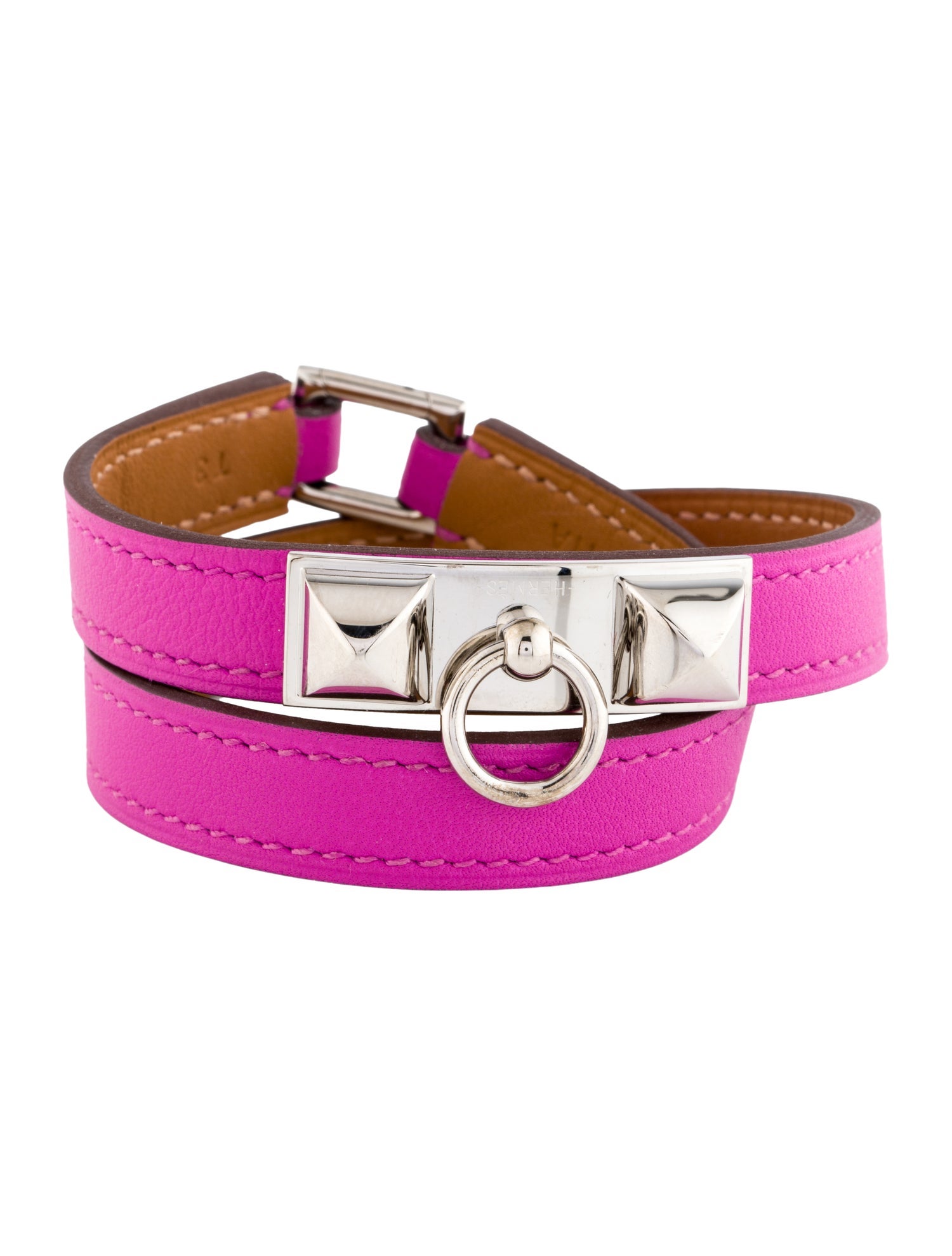 Hermès Leather Rivale Double Tour Wrap Bracelet