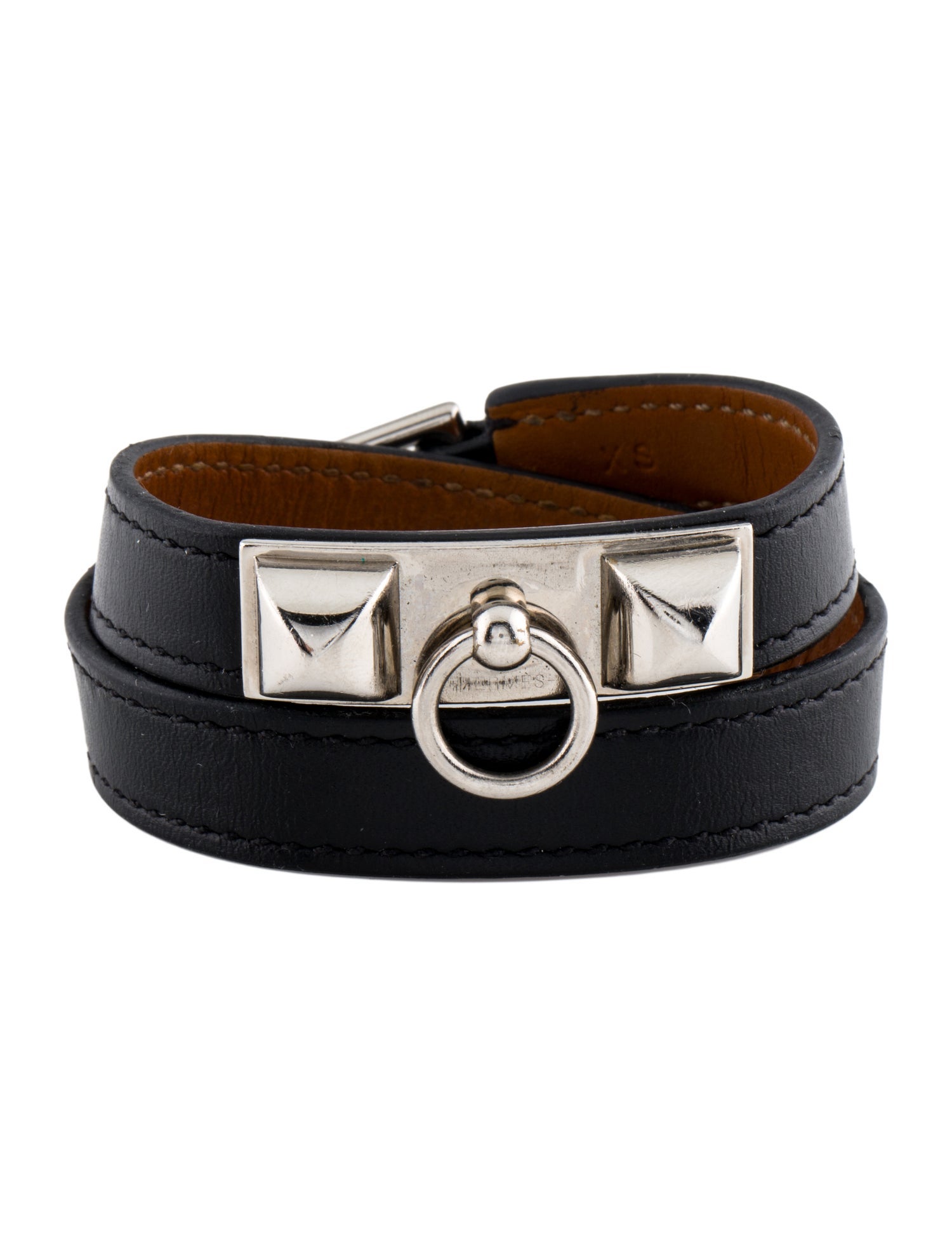 Hermès Leather Rivale Double Tour Wrap Bracelet