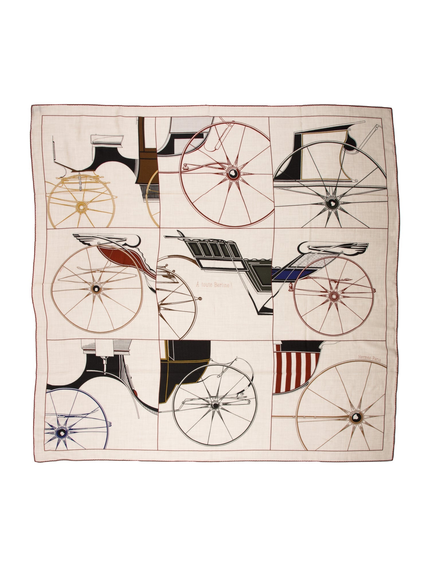 Hermès A Toute Berline! Cashmere Shawl