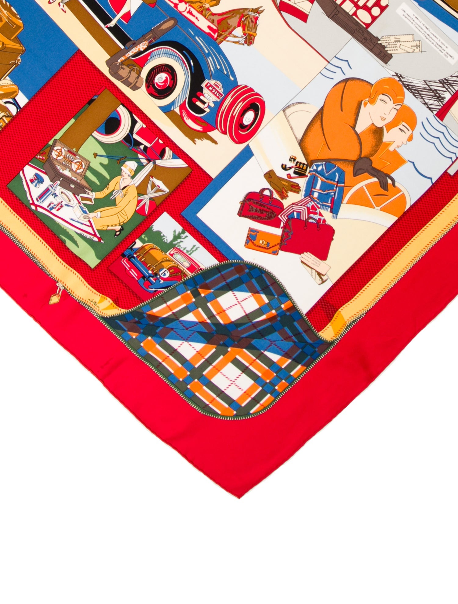 Hermès L Elégance et le Confort en Automobile Silk Scarf