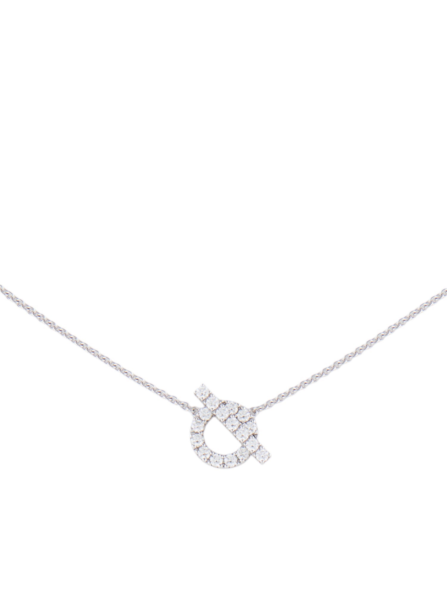 Hermès 18K Diamond Finesse Pendant Necklace