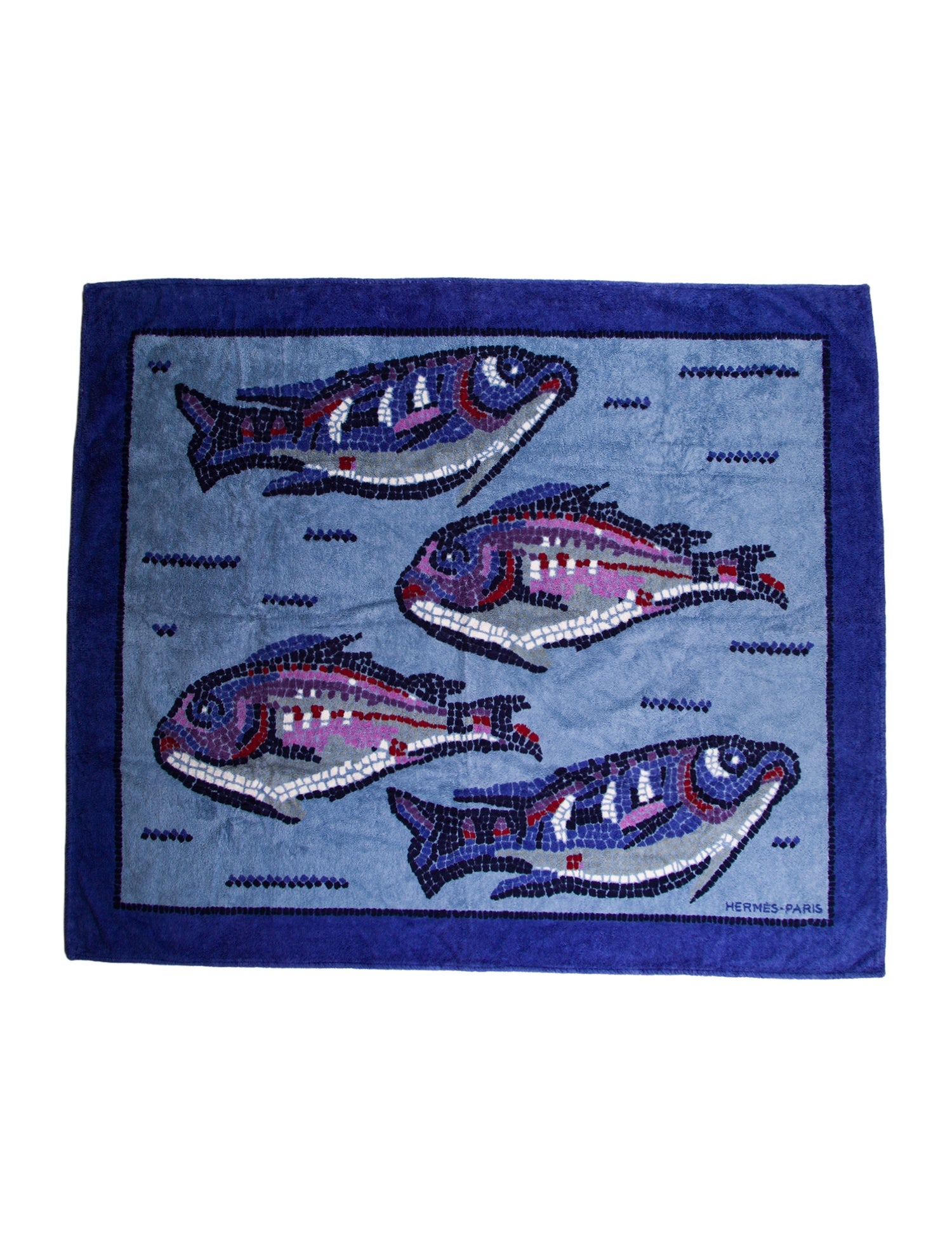 Hermès Fish Mosaic Large Beach Towel