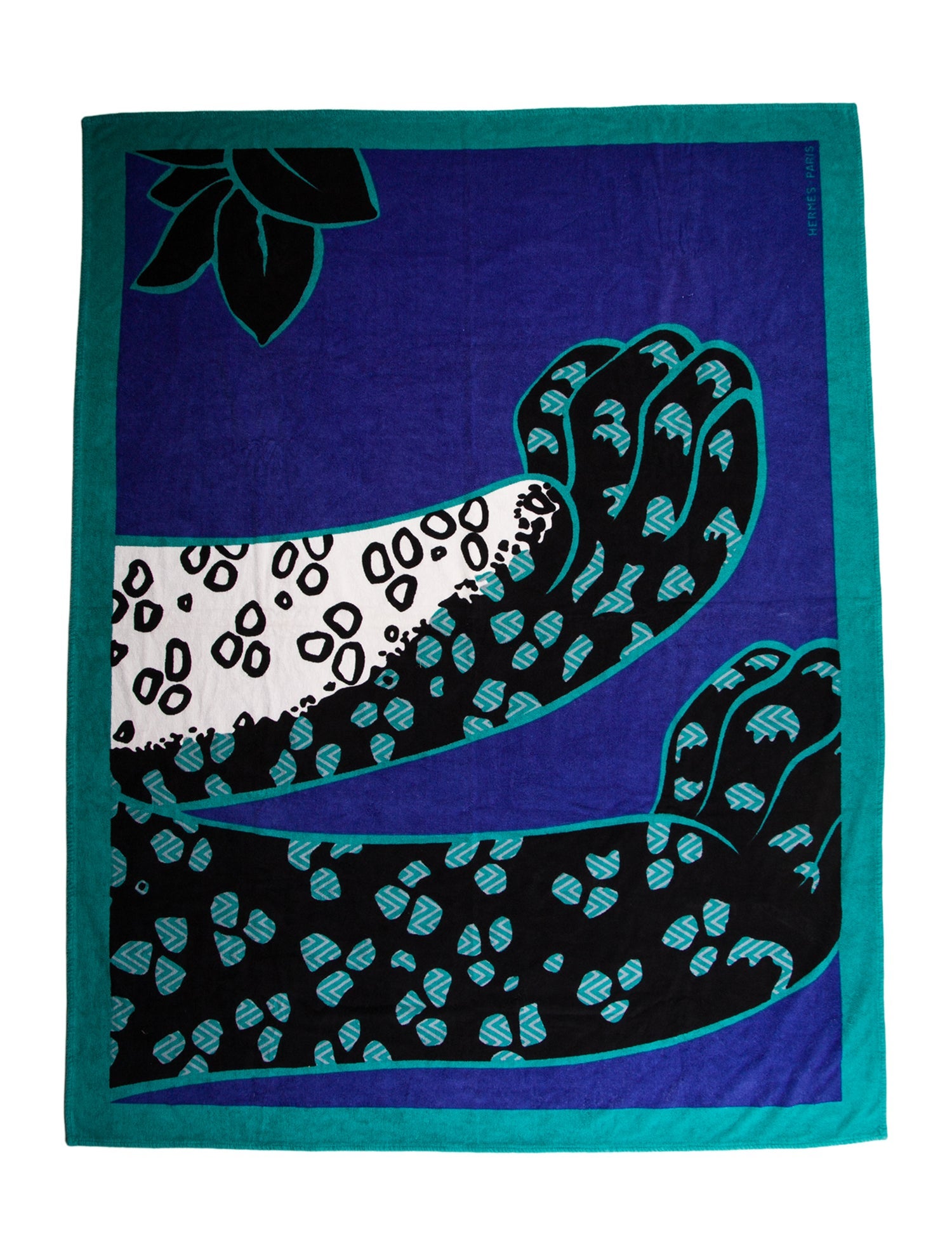 Hermès Leopards Detail Large Beach Towel