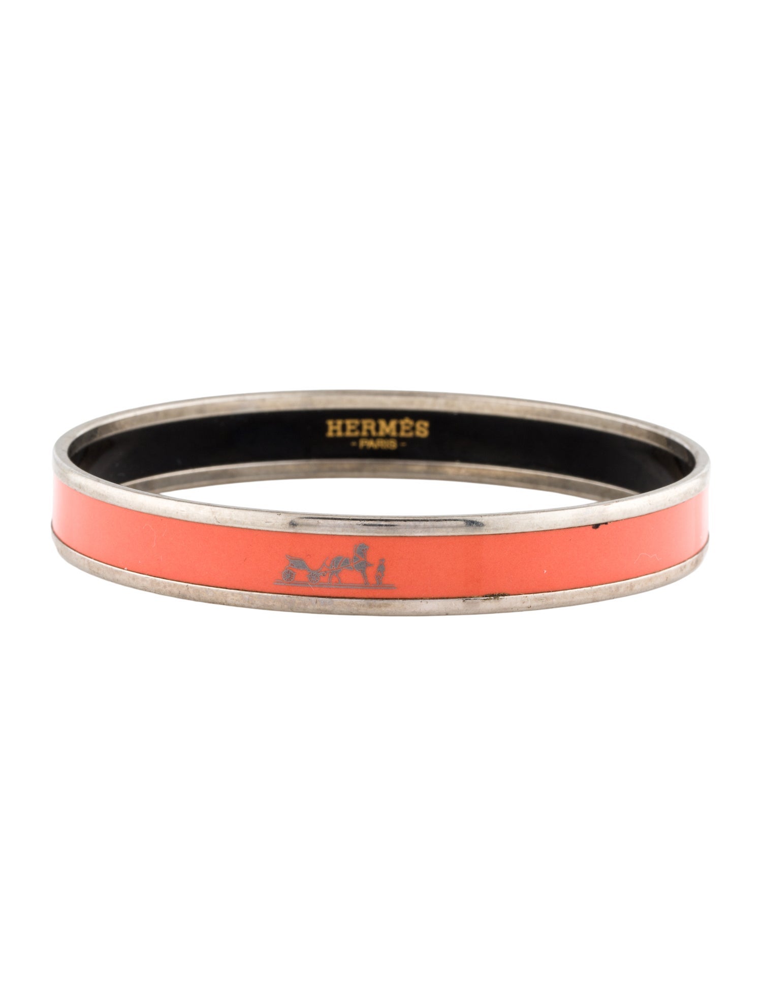Hermès Narrow Enamel Bangle Bracelet
