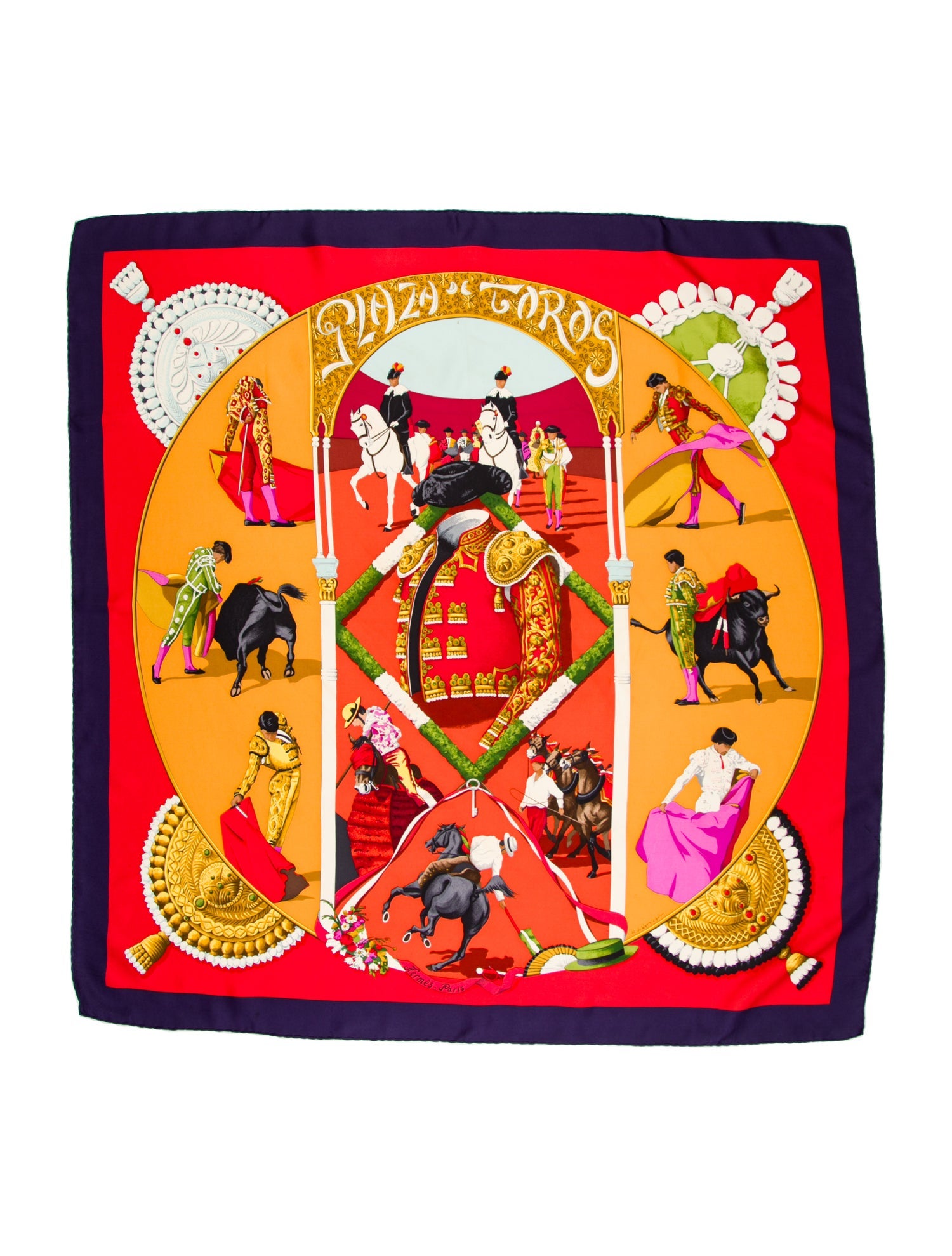 Hermès Plaza de Toros Silk Scarf