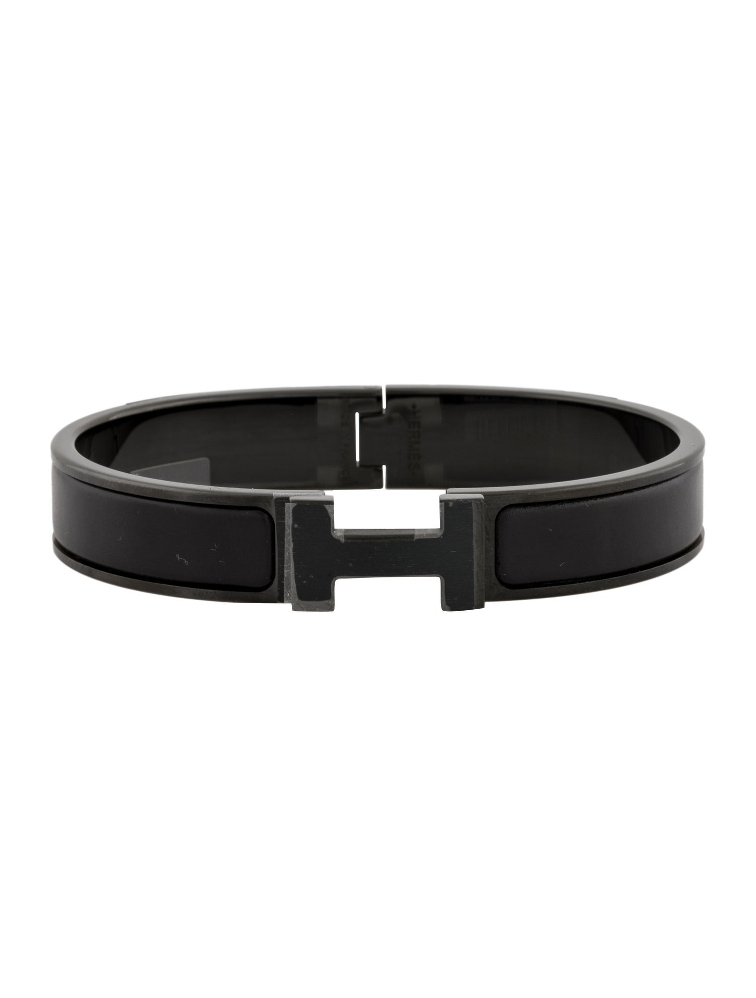 Hermès Clic HH So Black Bangle Bracelet