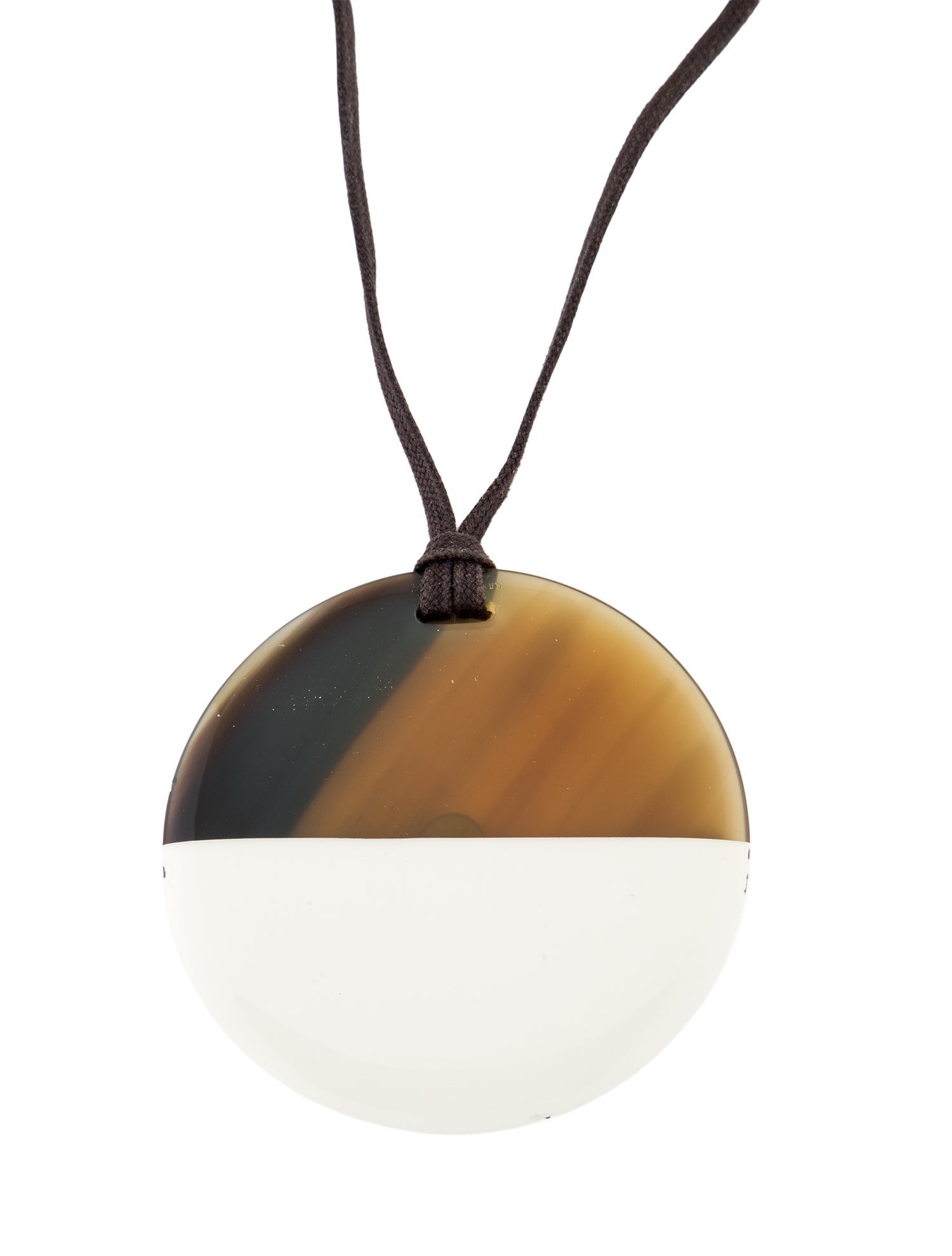 Hermès Horn & Cord Minimale Pendant Necklace