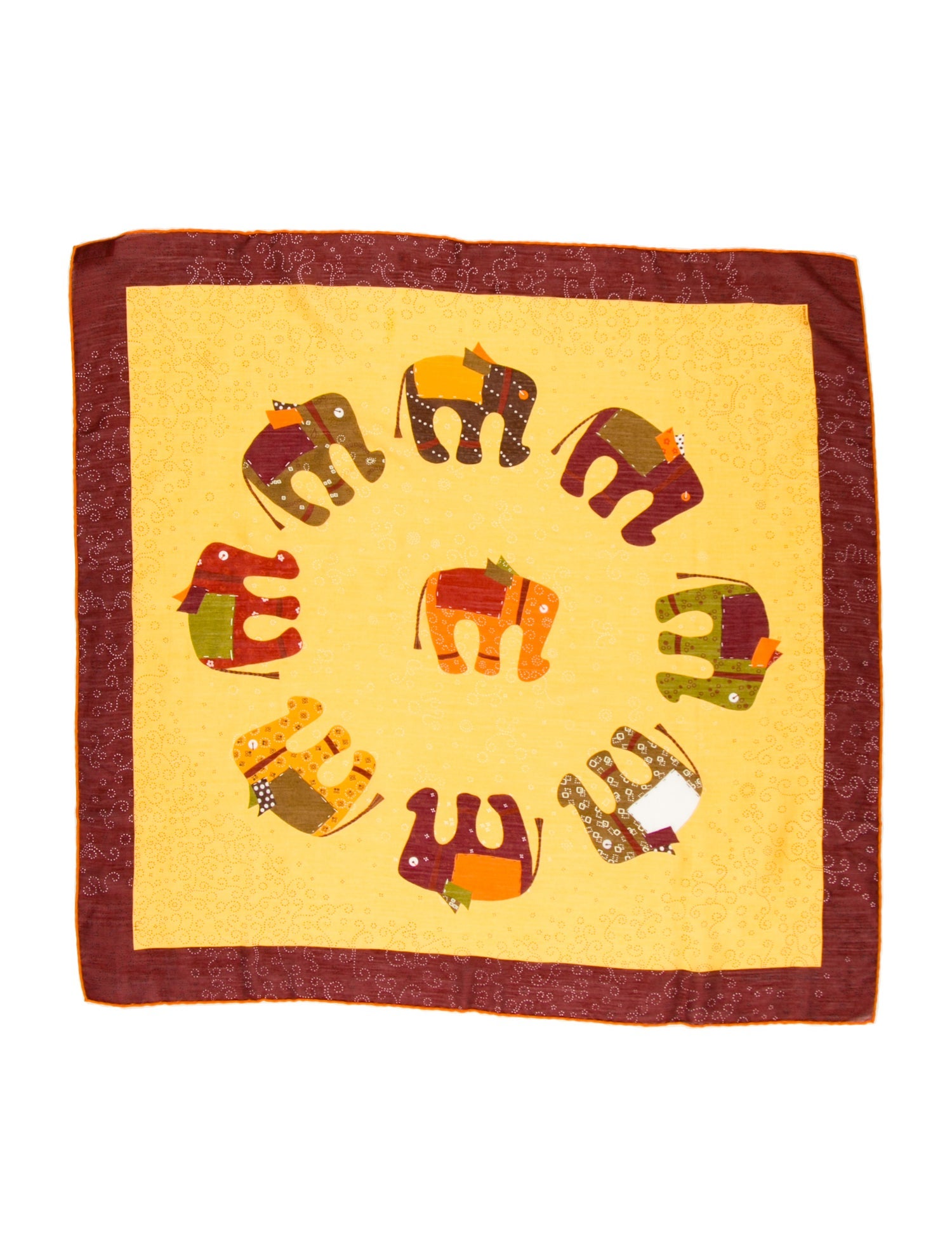 Hermès La Ronde des Elephants Silk Scarf