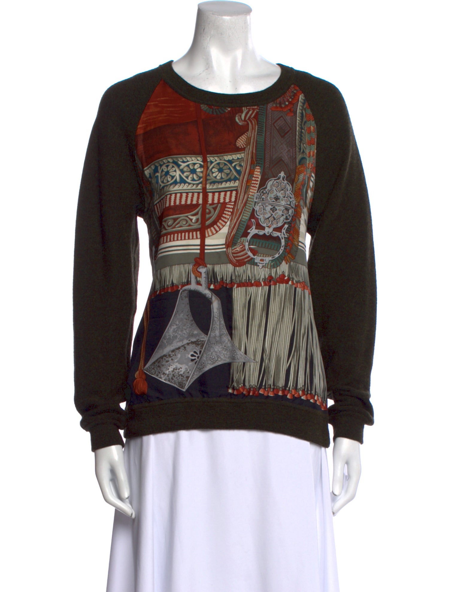 Hermès Alpaca Graphic Print Sweater