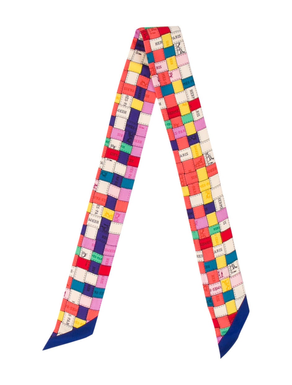 Hermès Bolduc Au Carré Silk Twilly Scarf w/ Tags