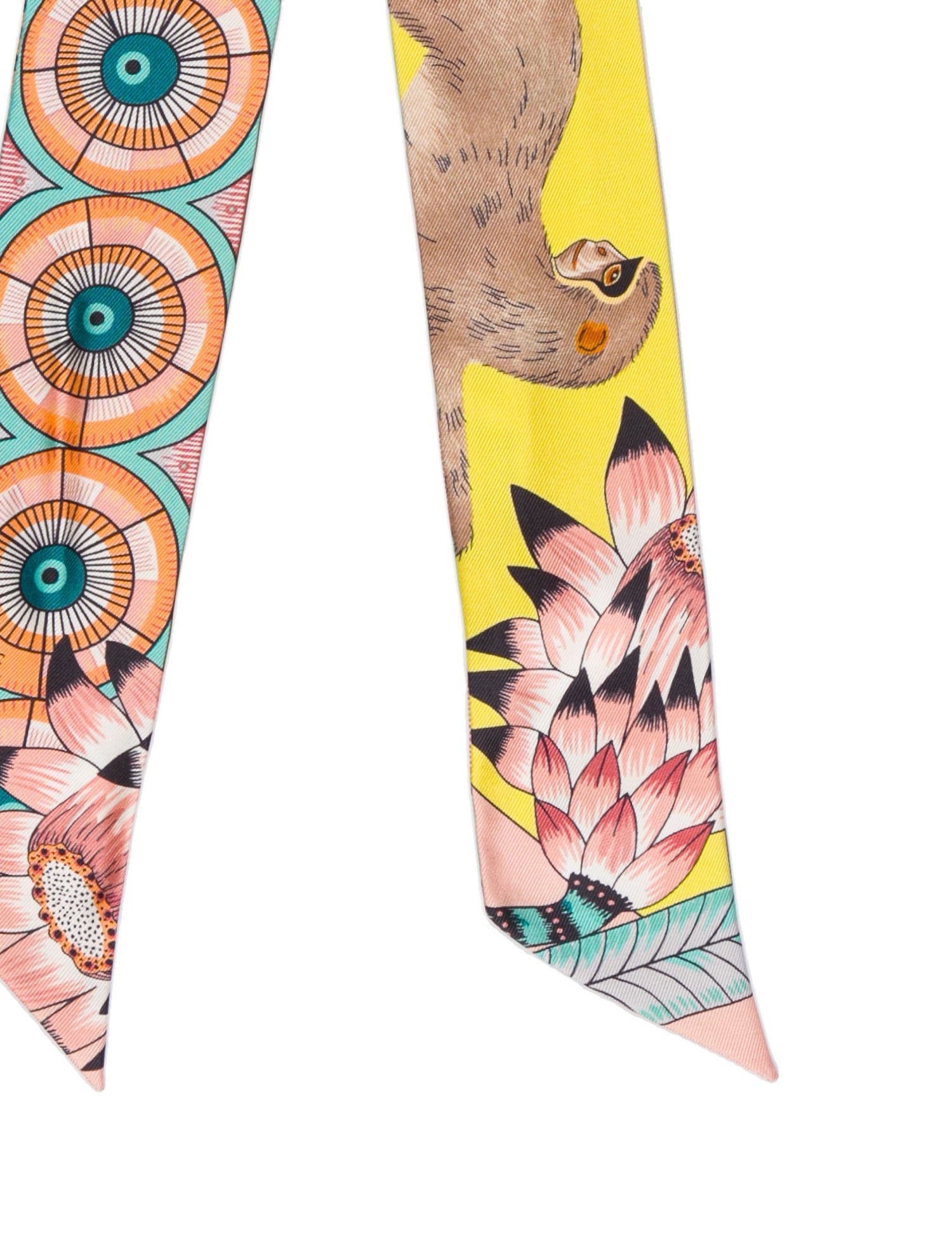 Hermès The Savana Dance Silk Twilly Scarf