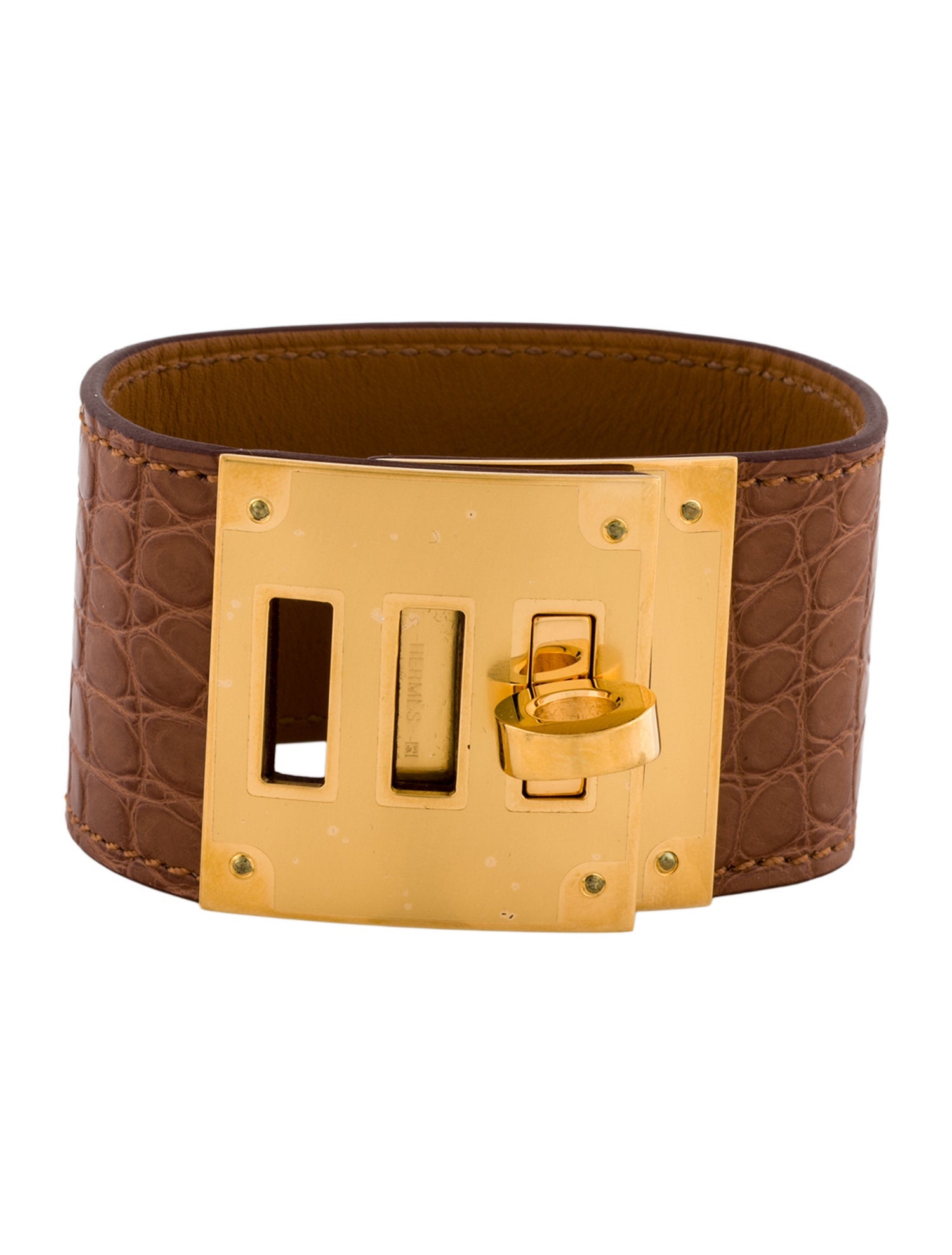 Hermès Alligator Kelly Dog Wrap Bracelet