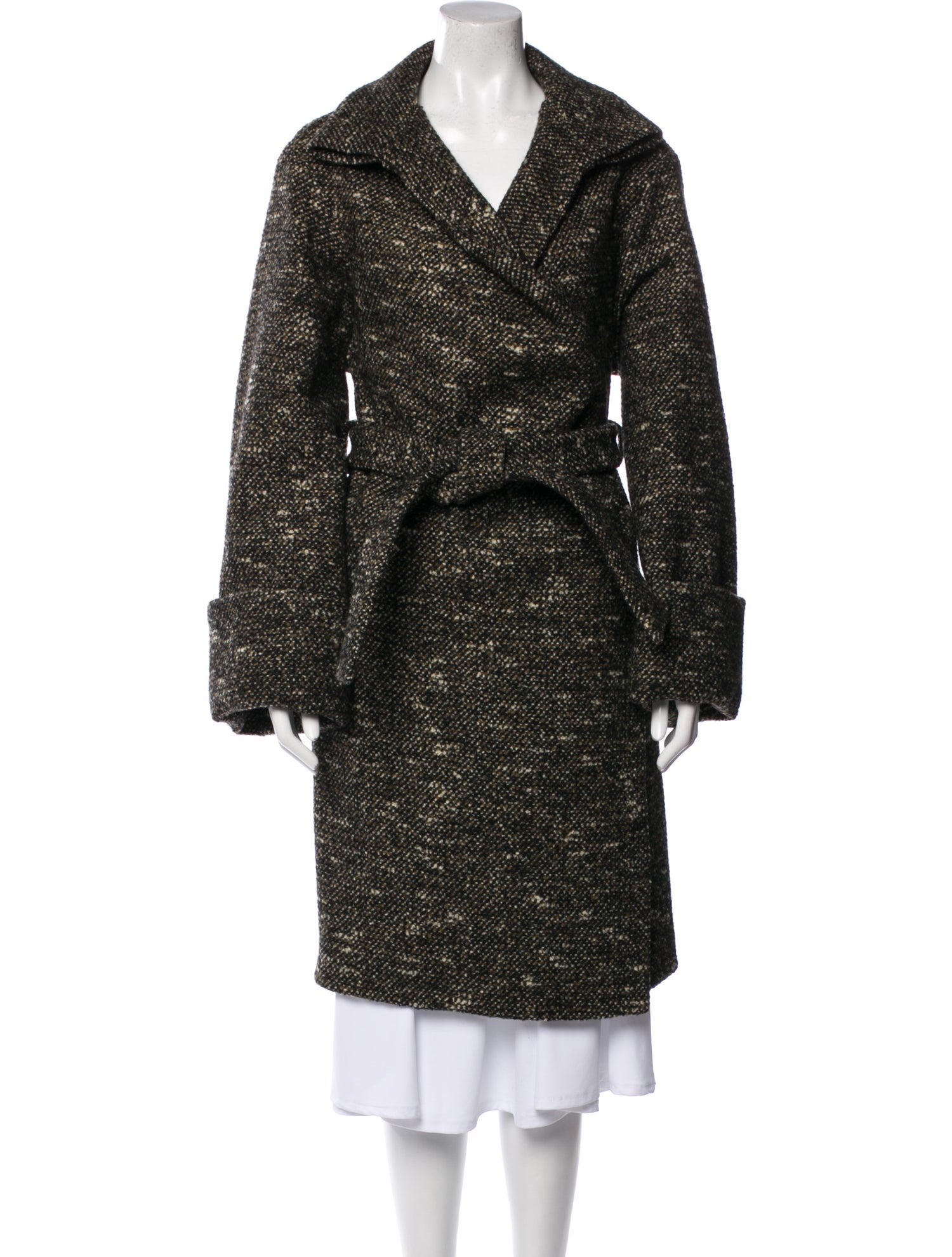 Hermès Cashmere Tweed Pattern Trench Coat w/ Tags