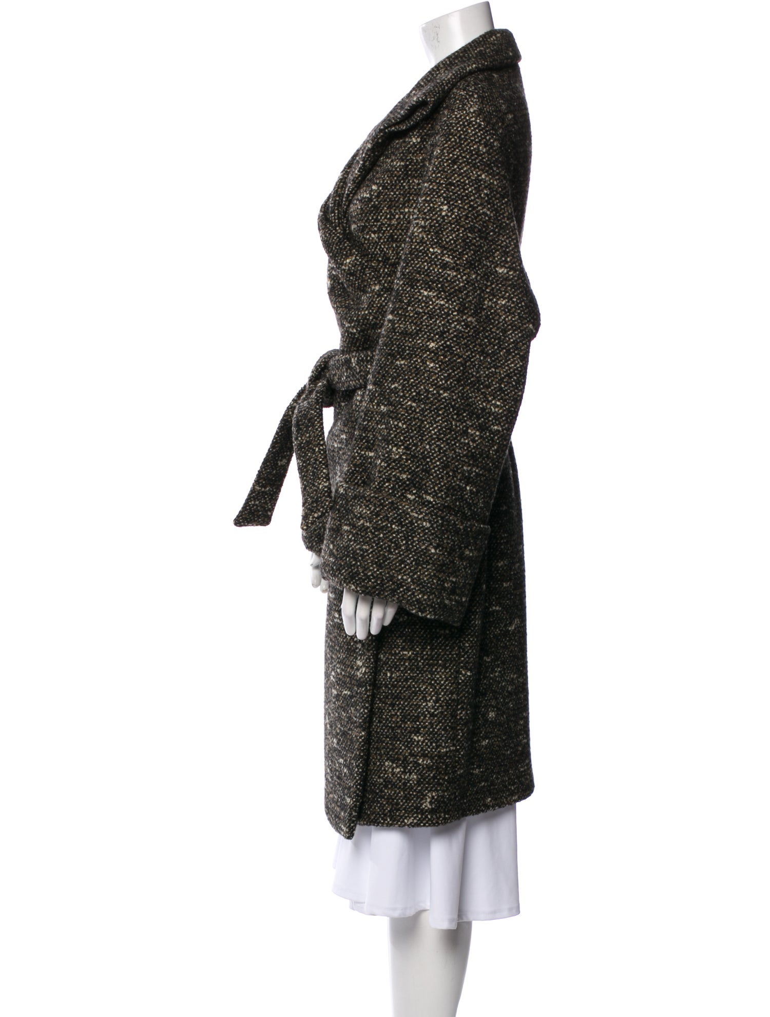 Hermès Cashmere Tweed Pattern Trench Coat w/ Tags