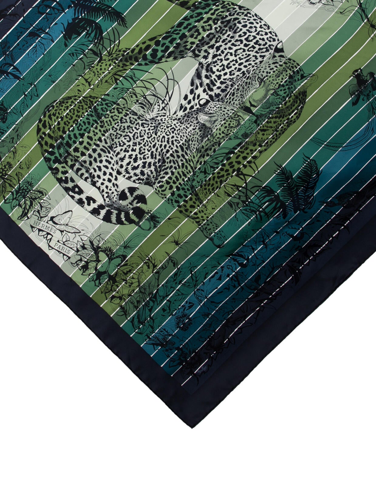 Hermès Jungle Love Rainbow Silk Scarf