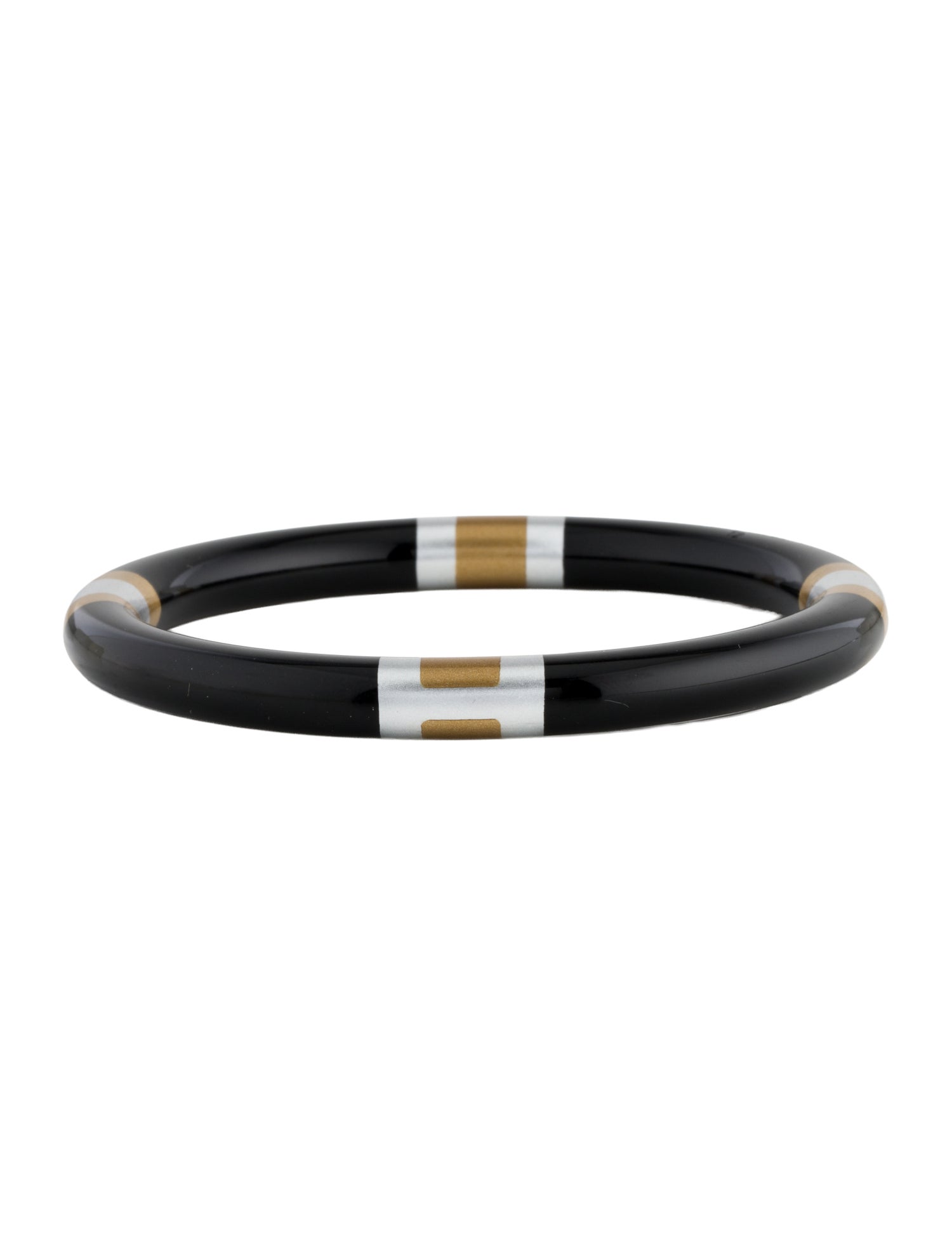 Hermès Lacquer & Wood H Equipe Bangle Bracelet