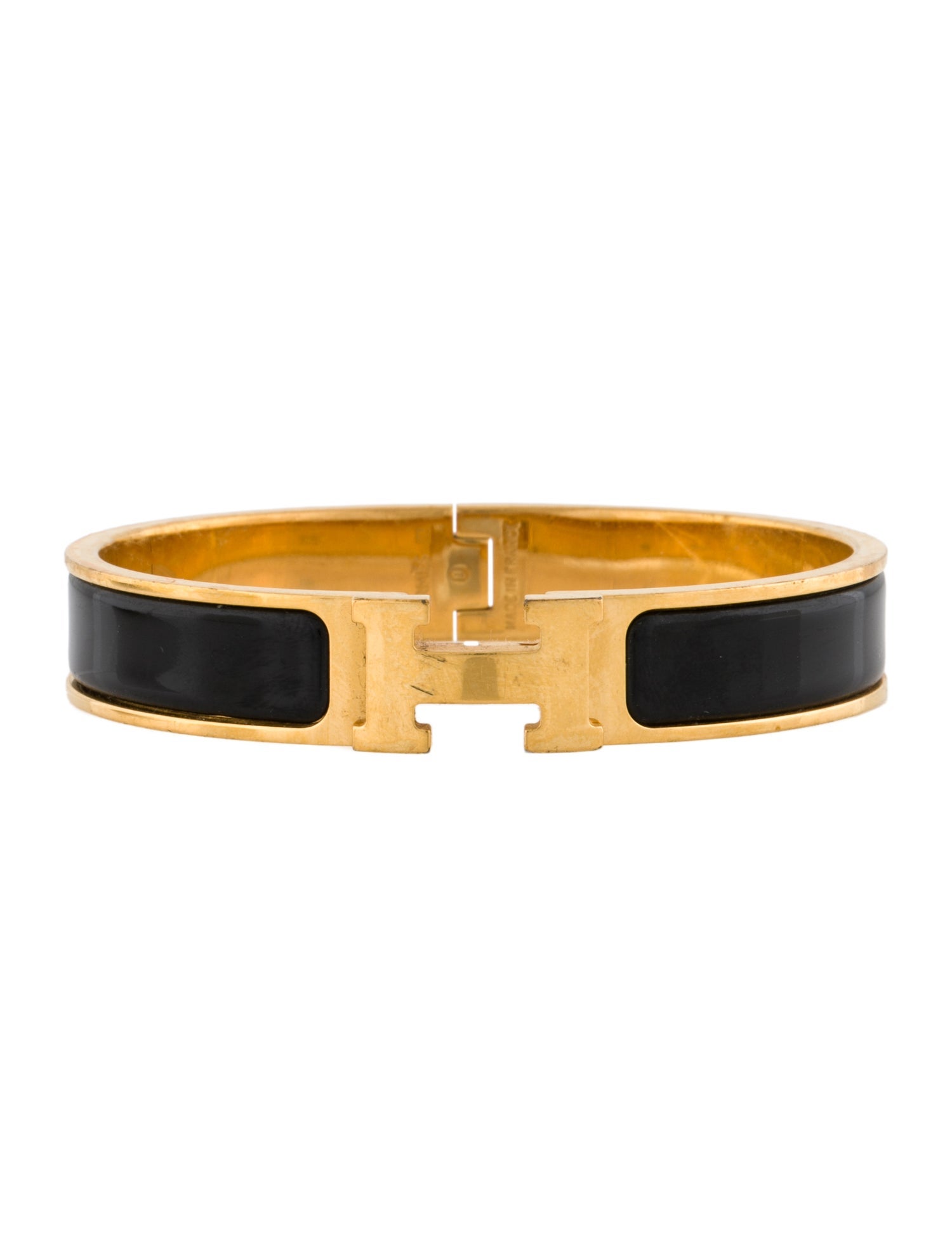 Hermès Clic H Enamel Bangle Bracelet