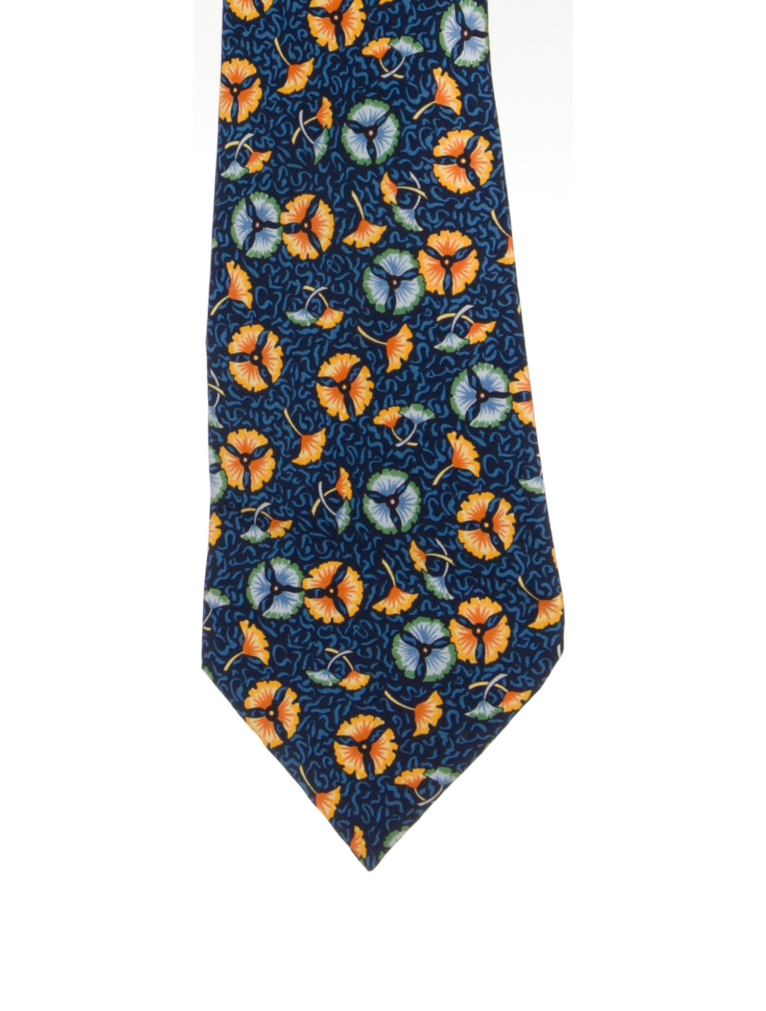 Hermès Pattern Print Silk Tie