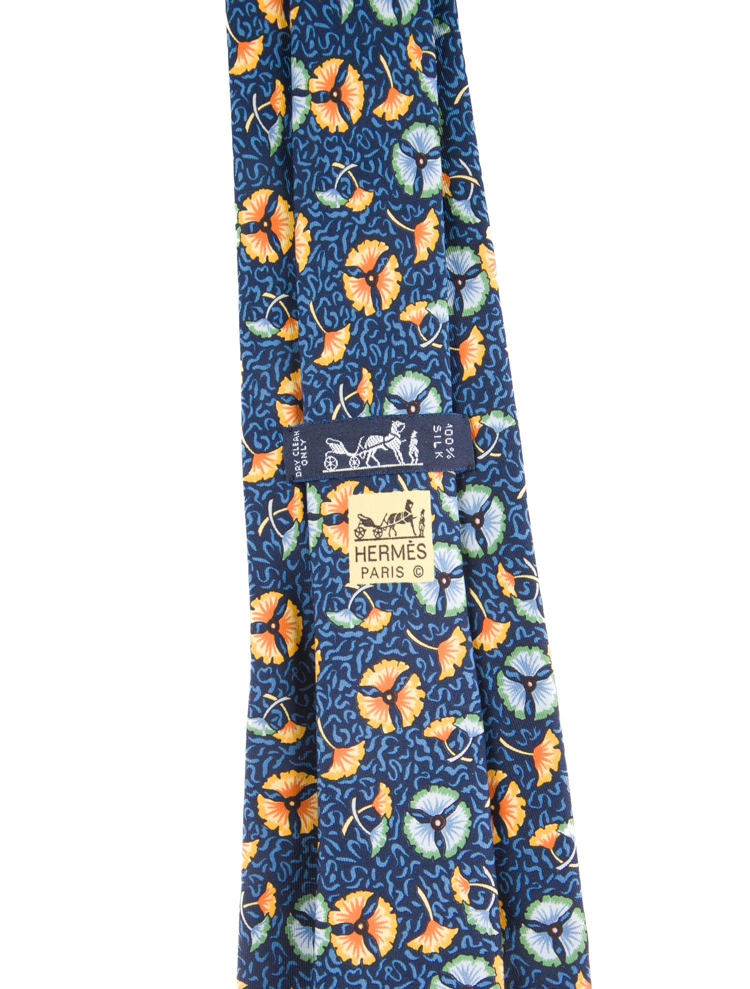 Hermès Pattern Print Silk Tie
