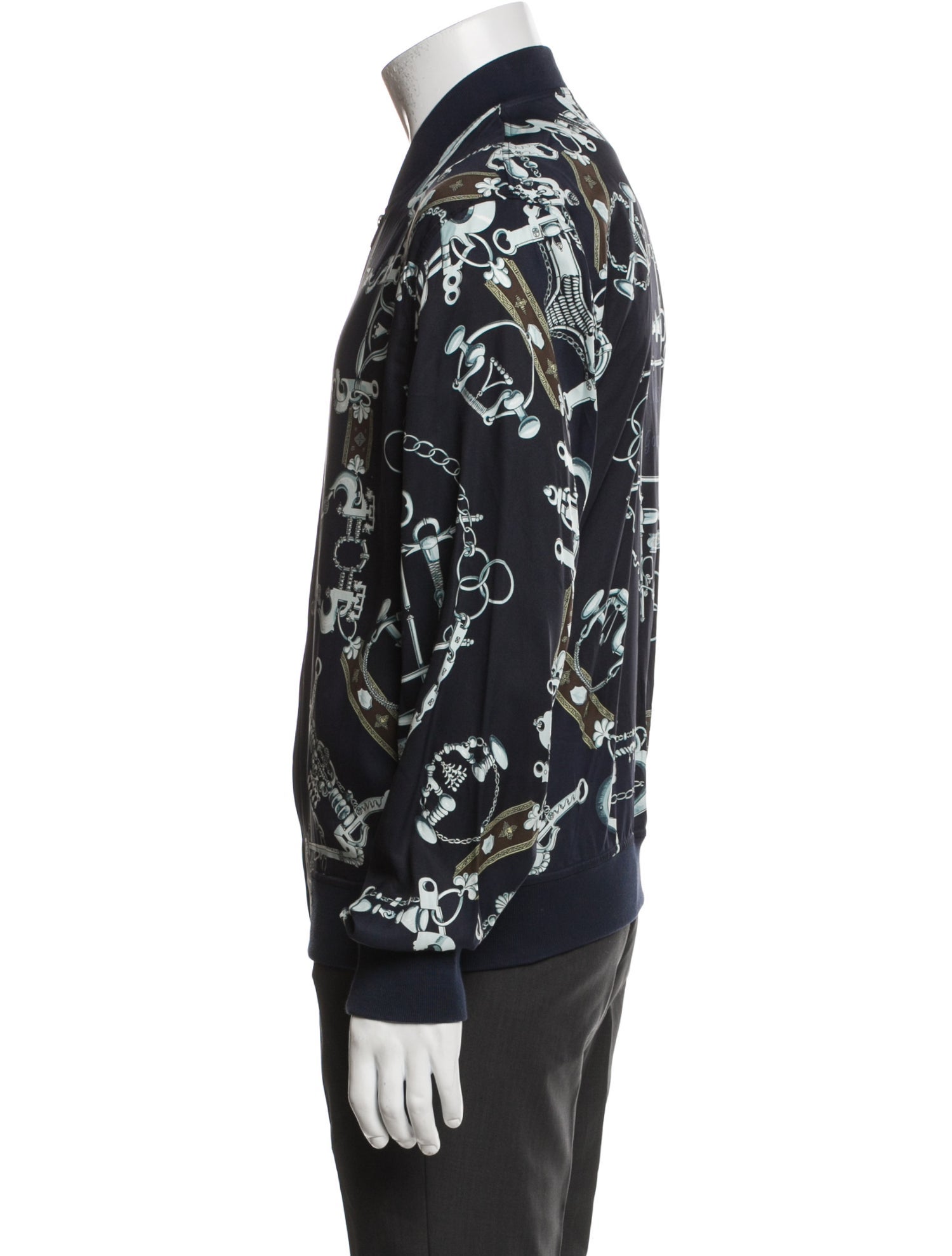 Hermès Silk Printed Bomber Jacket