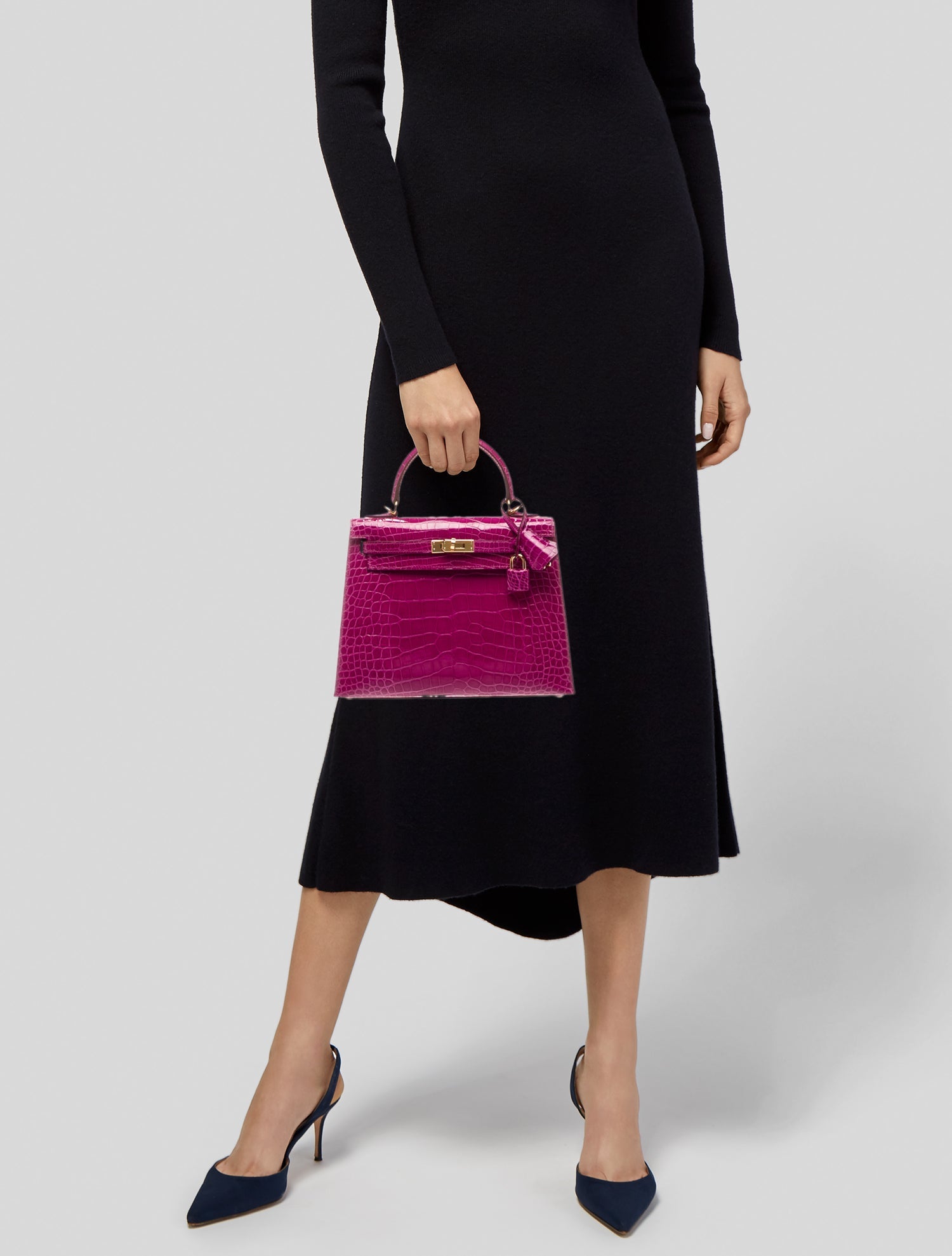 Hermès Shiny Alligator Kelly II Sellier 25