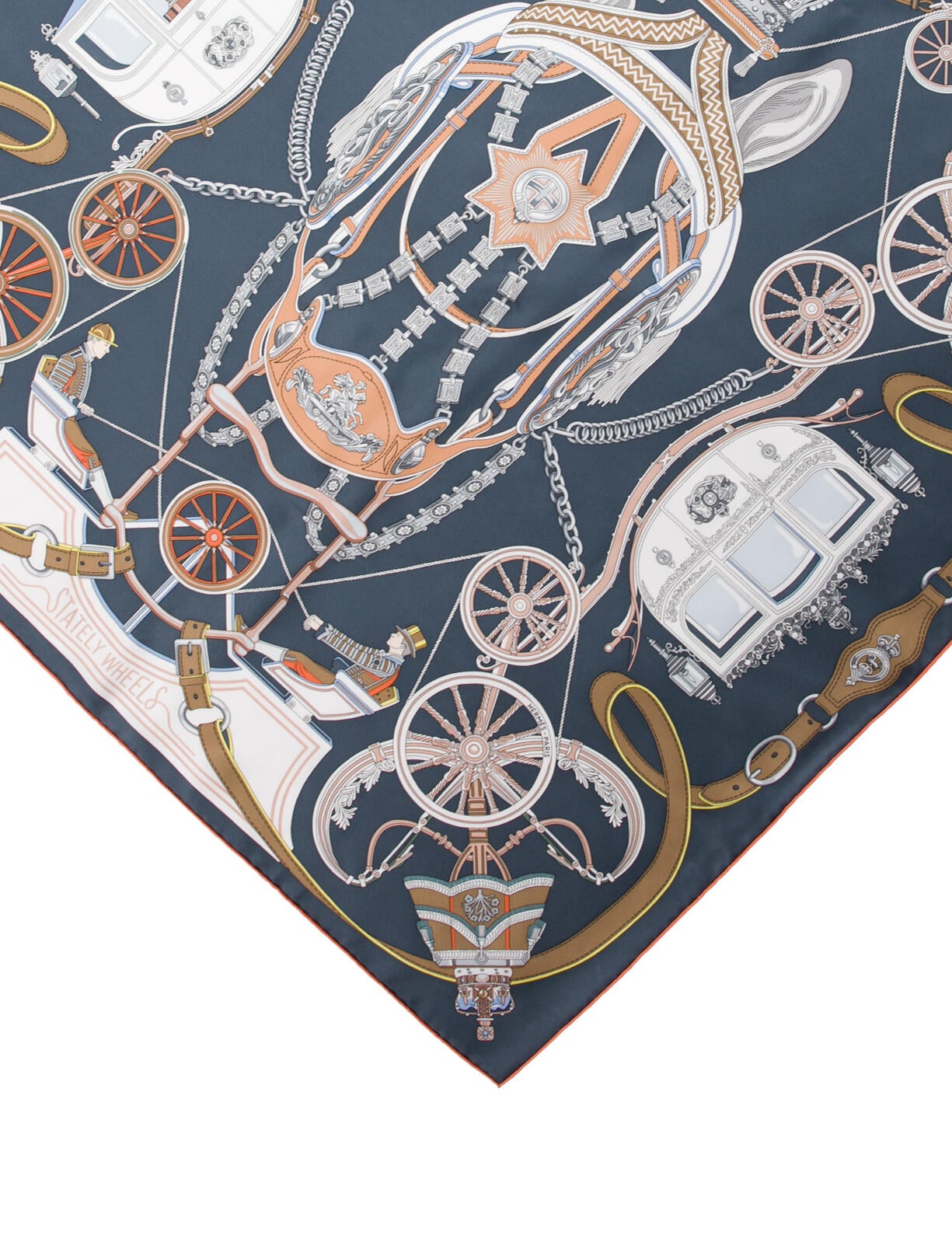 Hermès Stately Wheels Silk Scarf