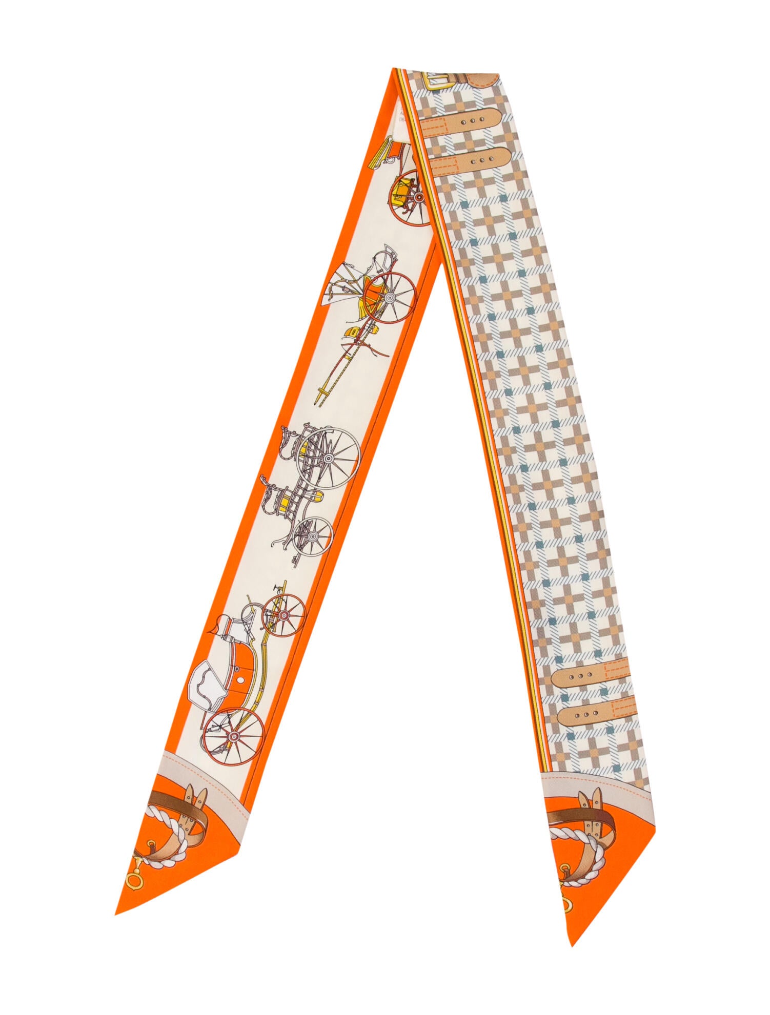 Hermès Les Voitures Nouvelle Silk Twilly Scarf