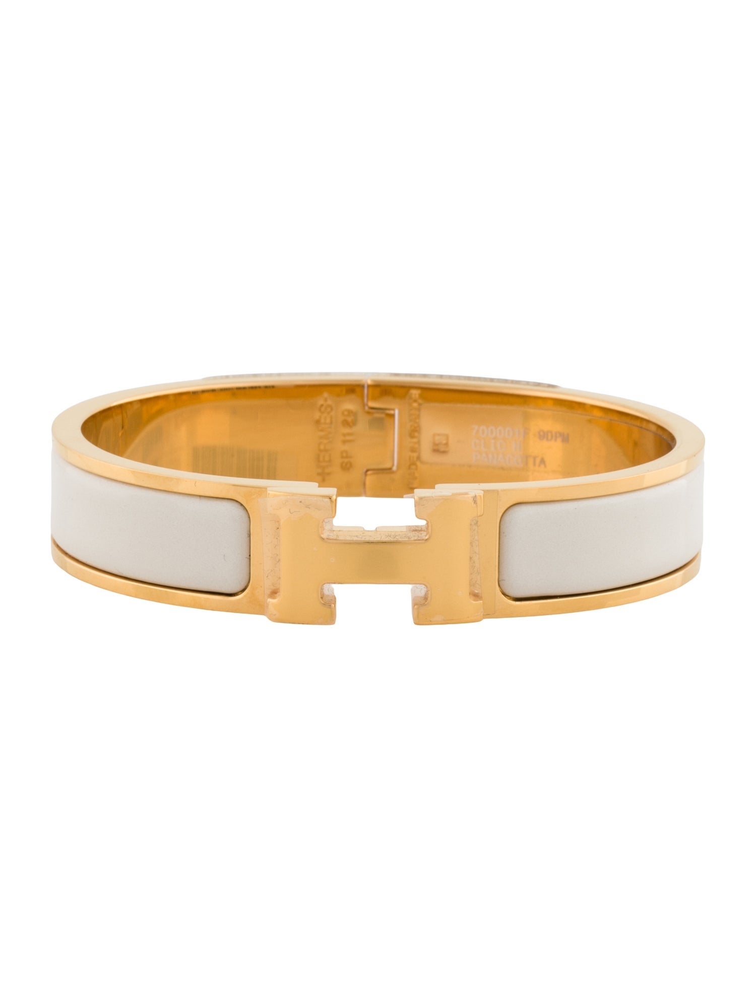 Hermès Clic H Enamel Bangle Bracelet