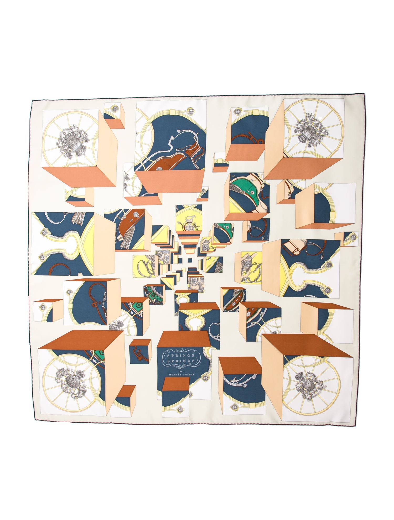 Hermès Springs Springs Silk Scarf w/ Tags