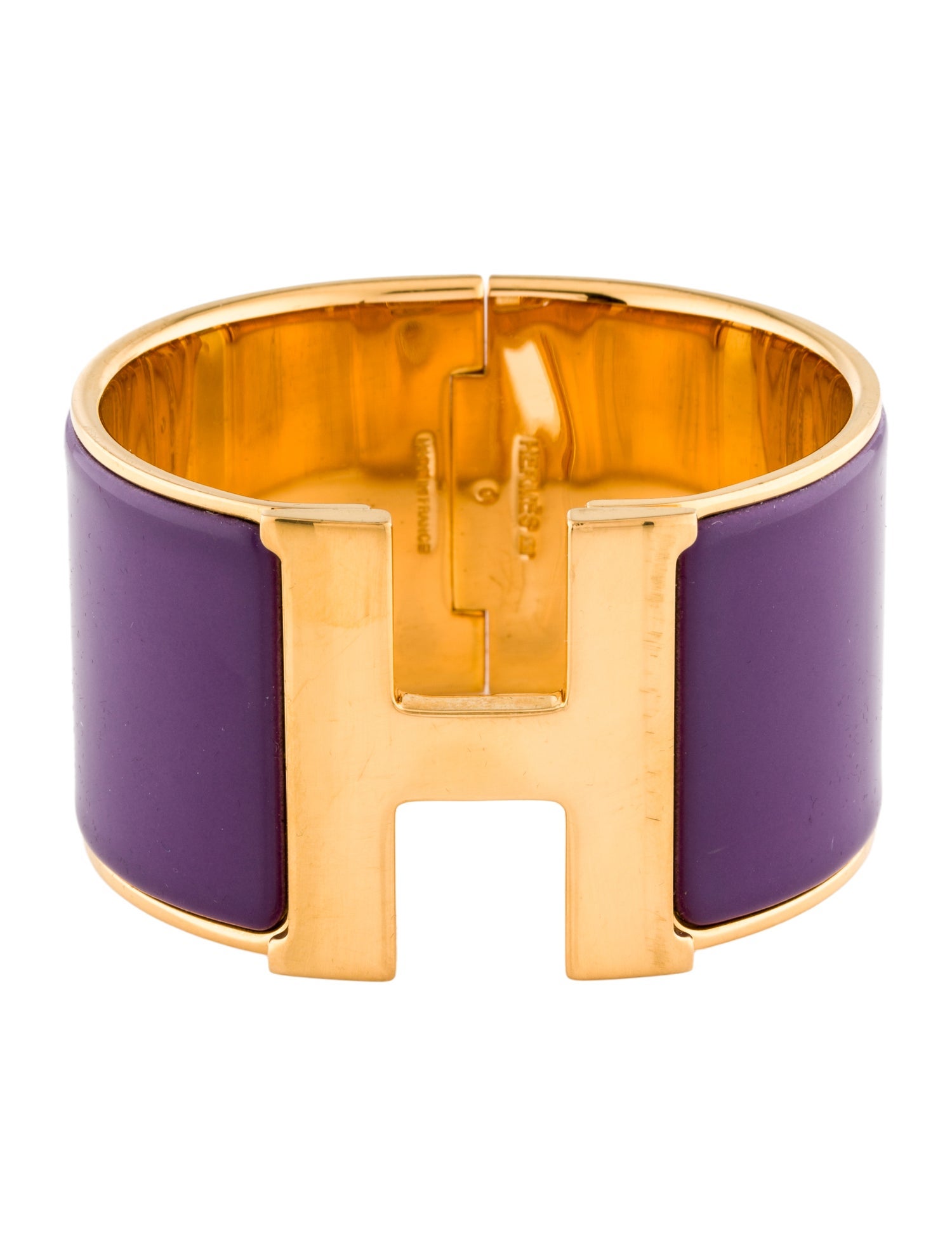 Hermès Enamel Clic H XL Bangle Bracelet