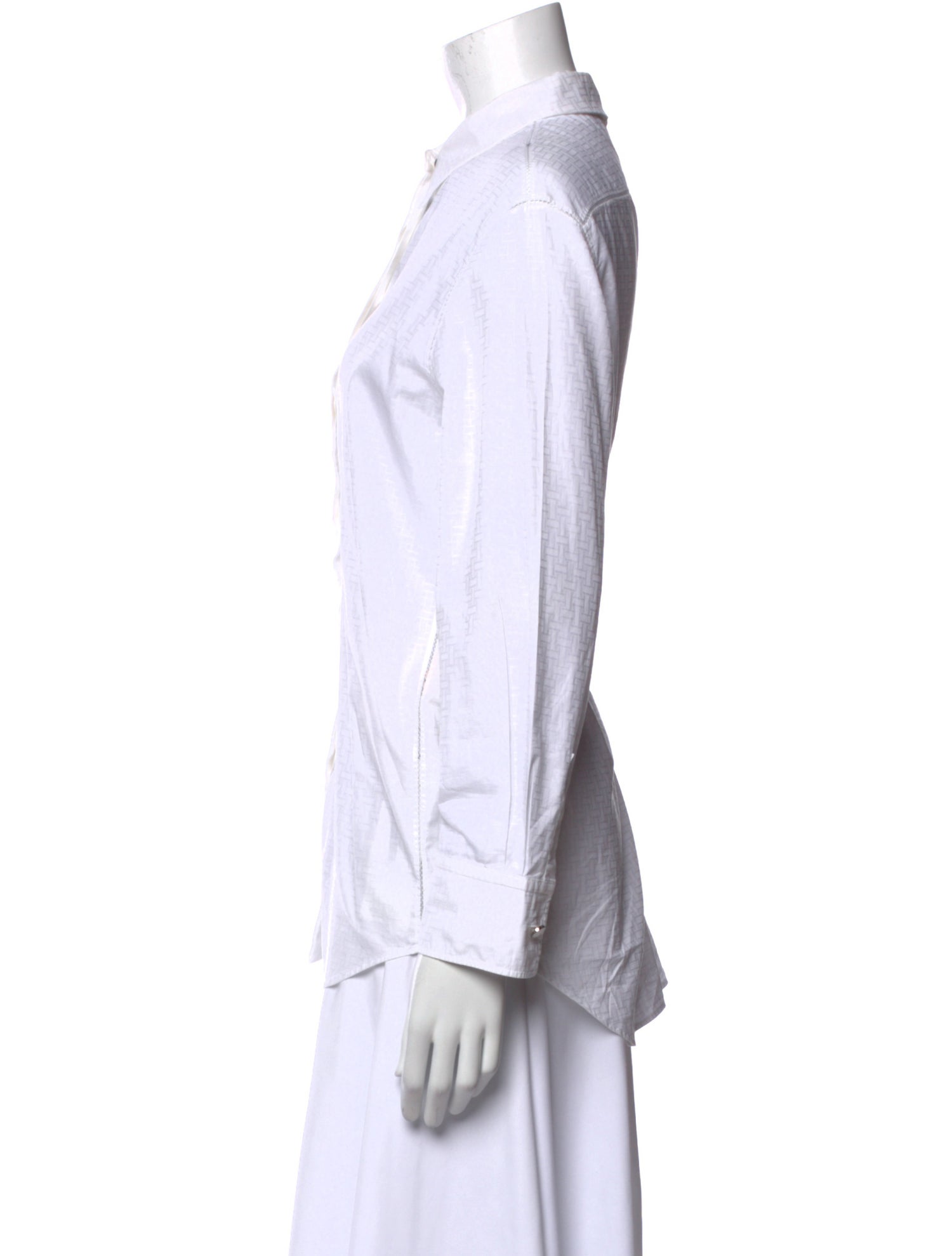 Hermès Long Sleeve Button-Up Top