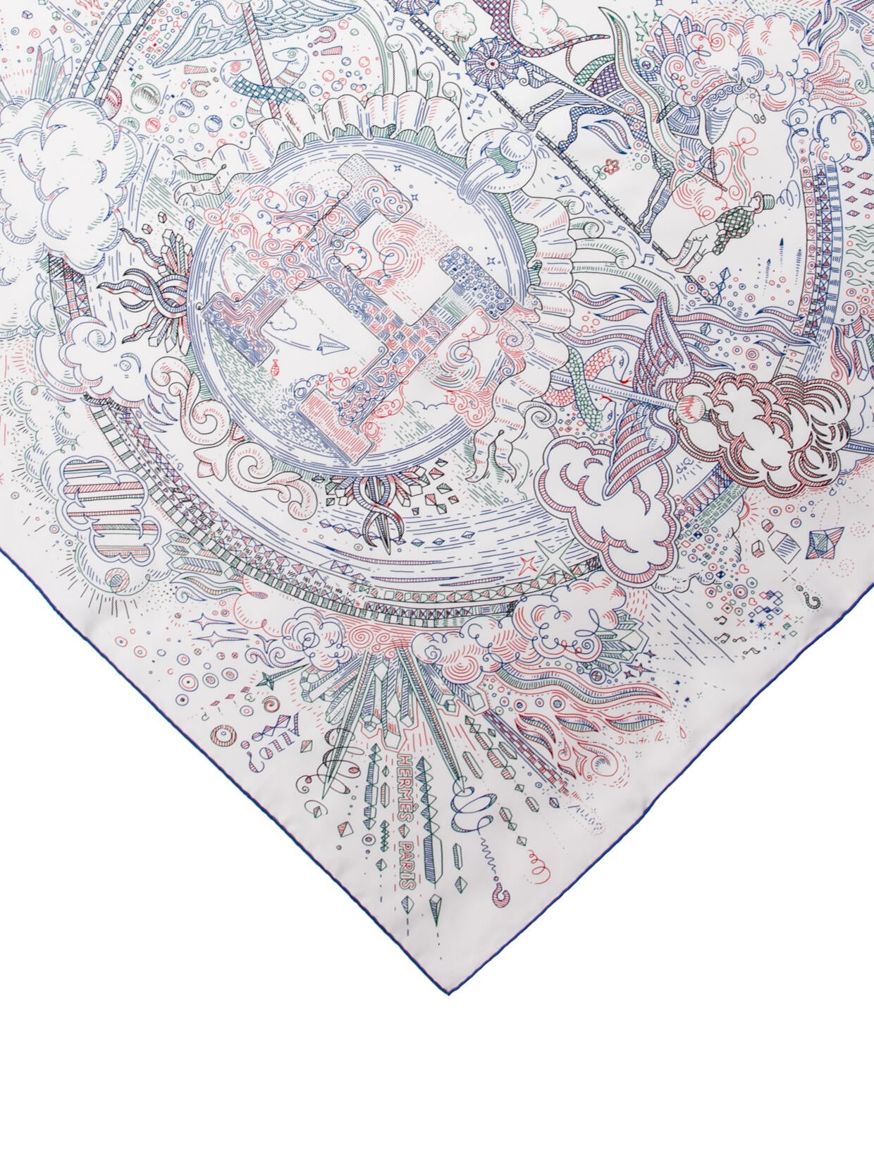 Hermès Please Hold The Line Silk Scarf