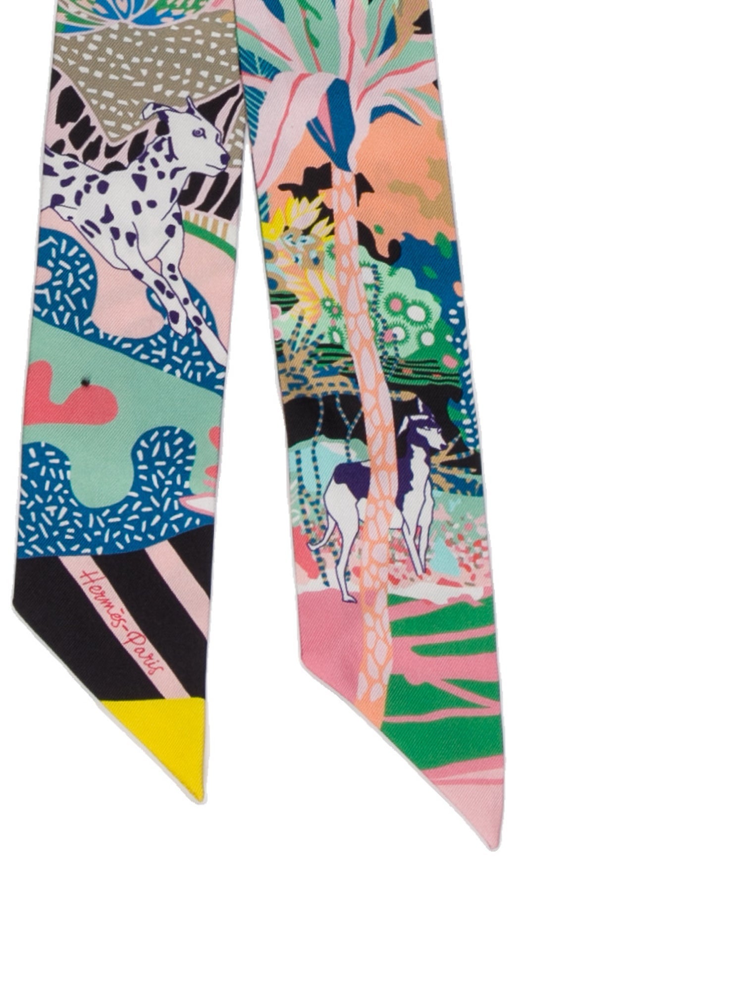 Hermès En Liberte Silk Twilly Scarf